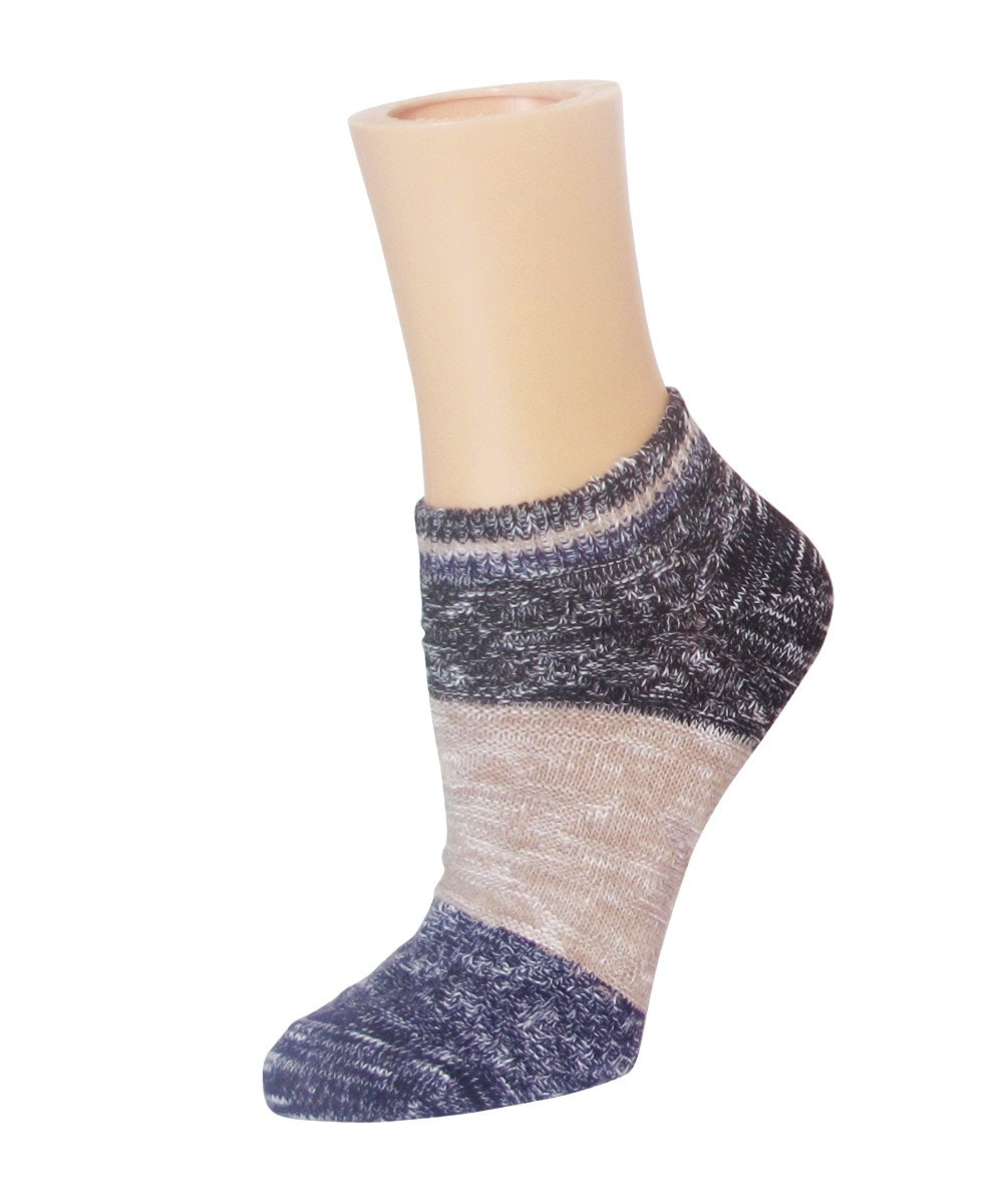 Space Block Low-Cut Cotton Blend Workout Socks