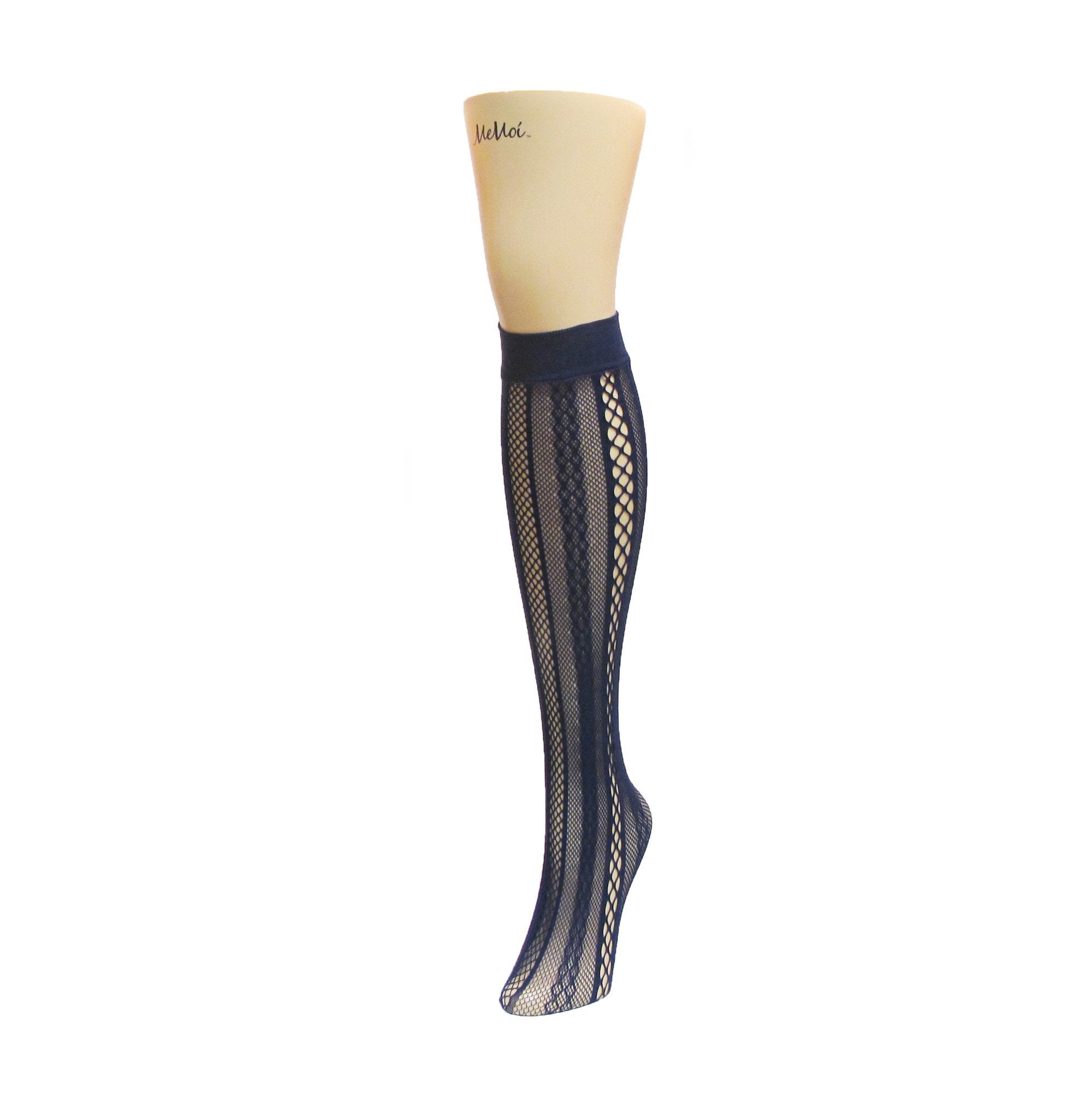 Panel Symmetry Net Knee High Sock