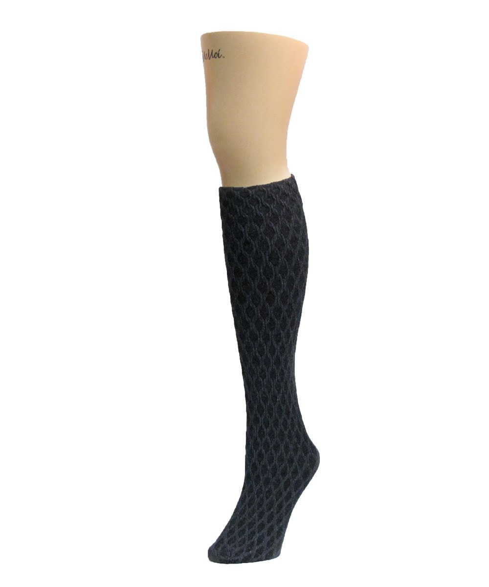 Exotic Diamond Opaque Knee High Socks