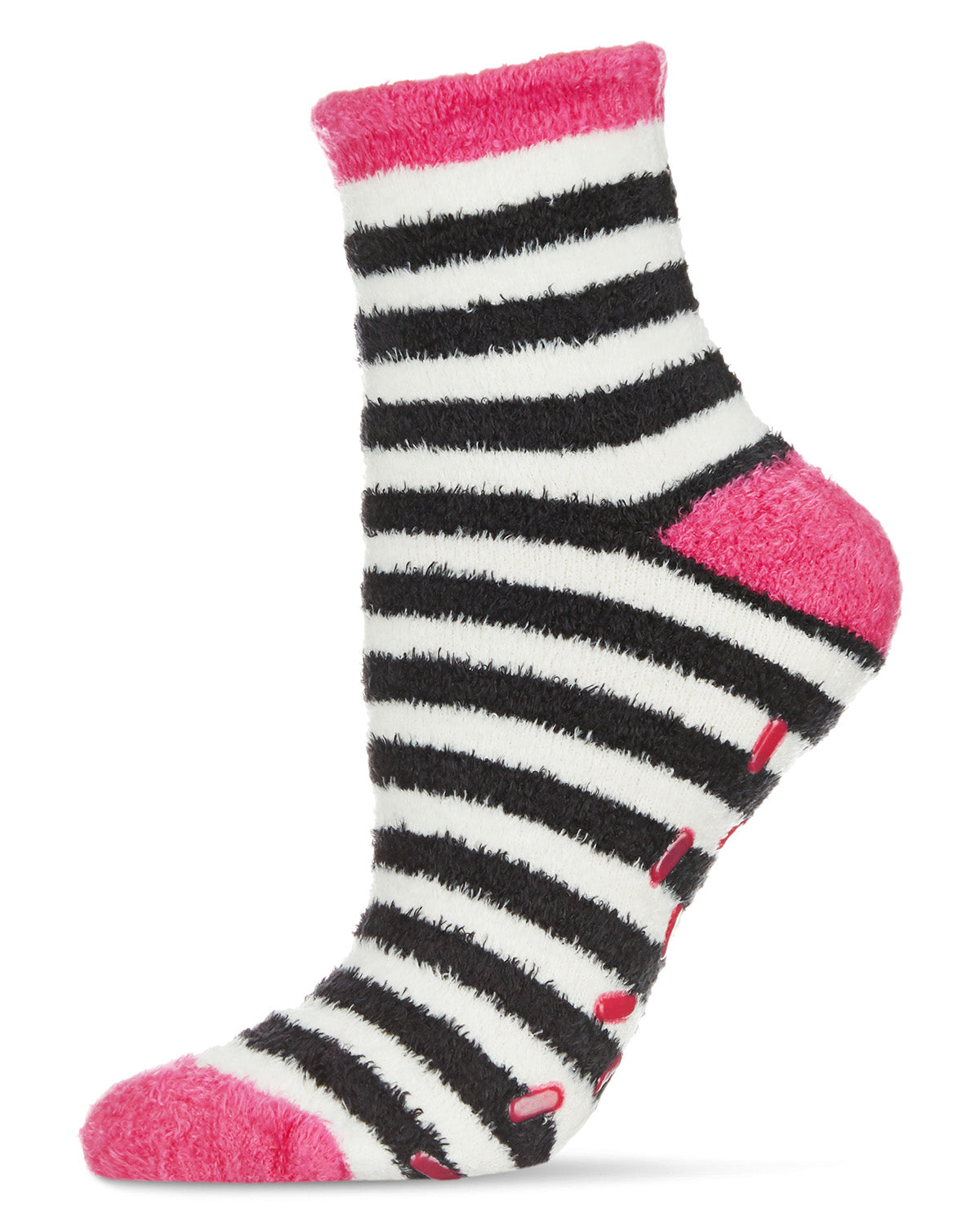 Colorblock Fuzzy Non-Skid Socks with Aloe