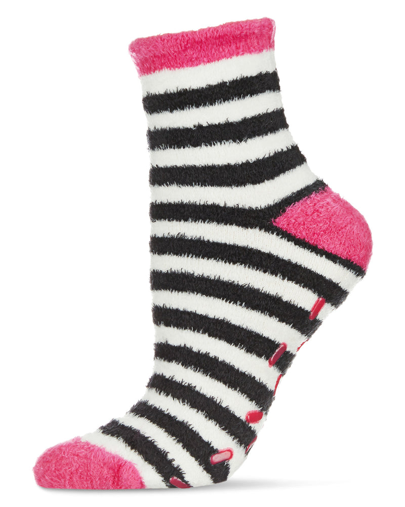 Colorblock Fuzzy Socks with Aloe