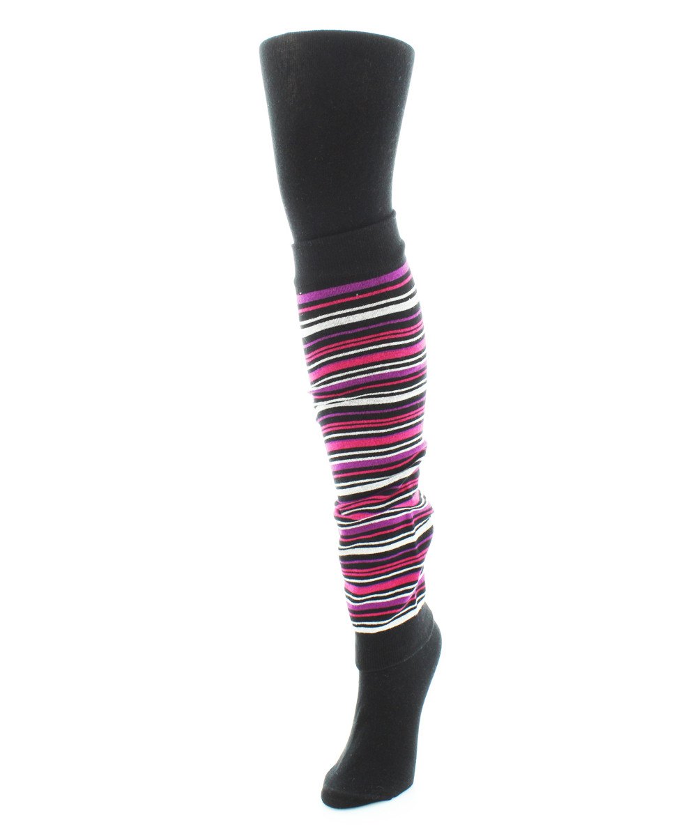 Stripesation Legwarmer/Flatknit Cotton Blend Sweater Tights