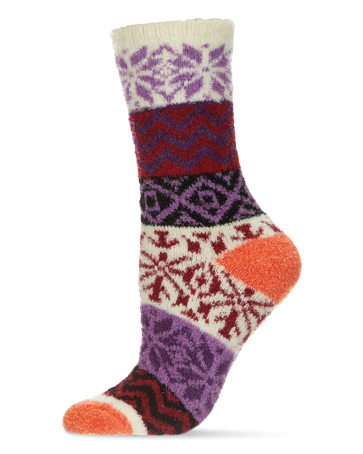 Snow Dazzle Geometric Cozy Crew Sock