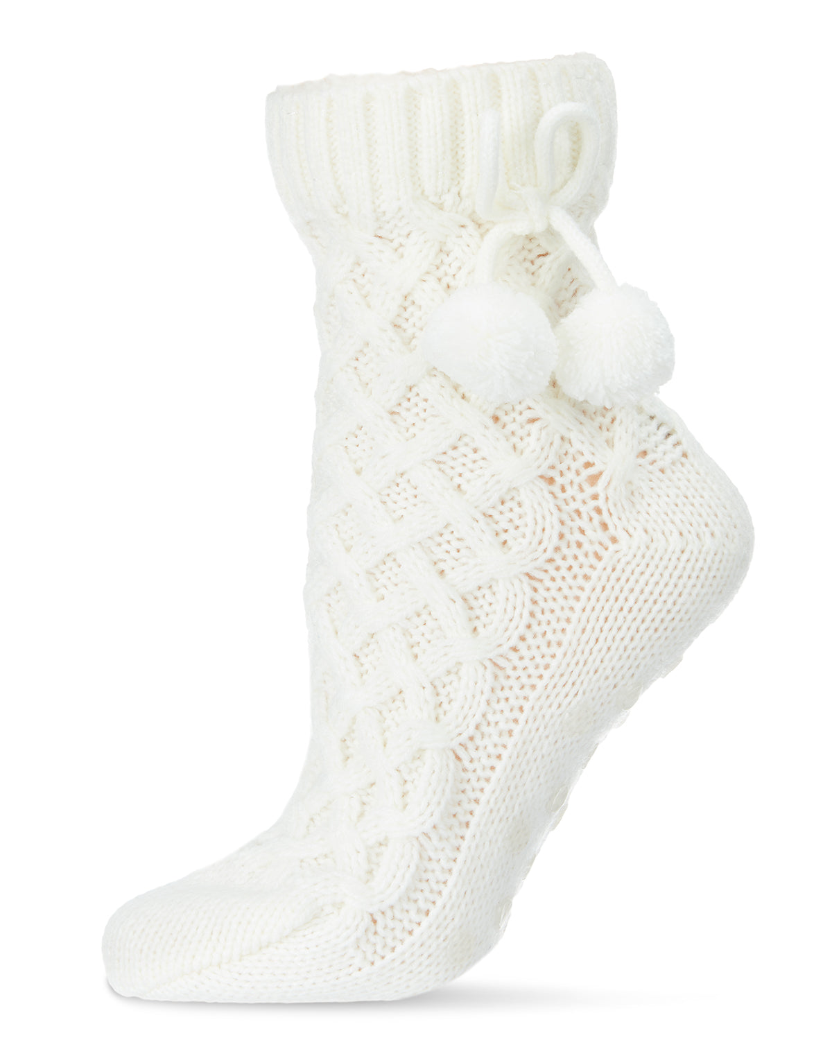 Pom Cross Sherpa Top Lined Lounge Sock