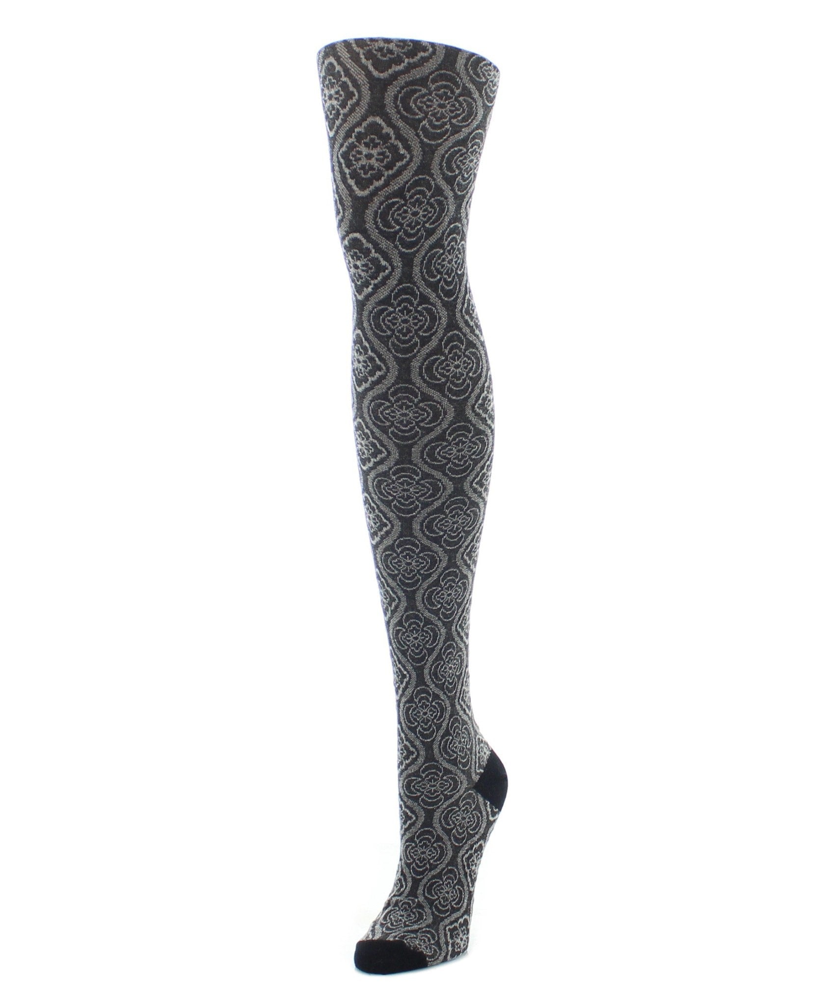 Trellis Patterned Cotton Blend Sweater Tights