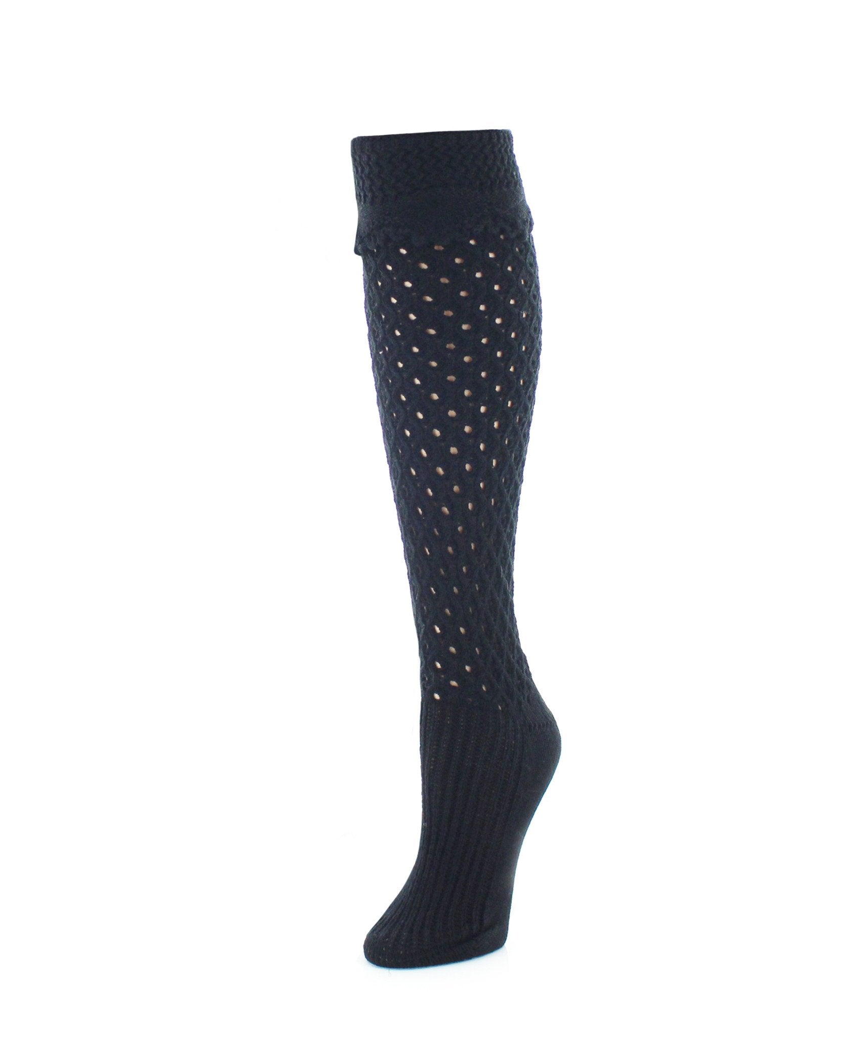 Waffle Chunky Knit Knee-High Sock