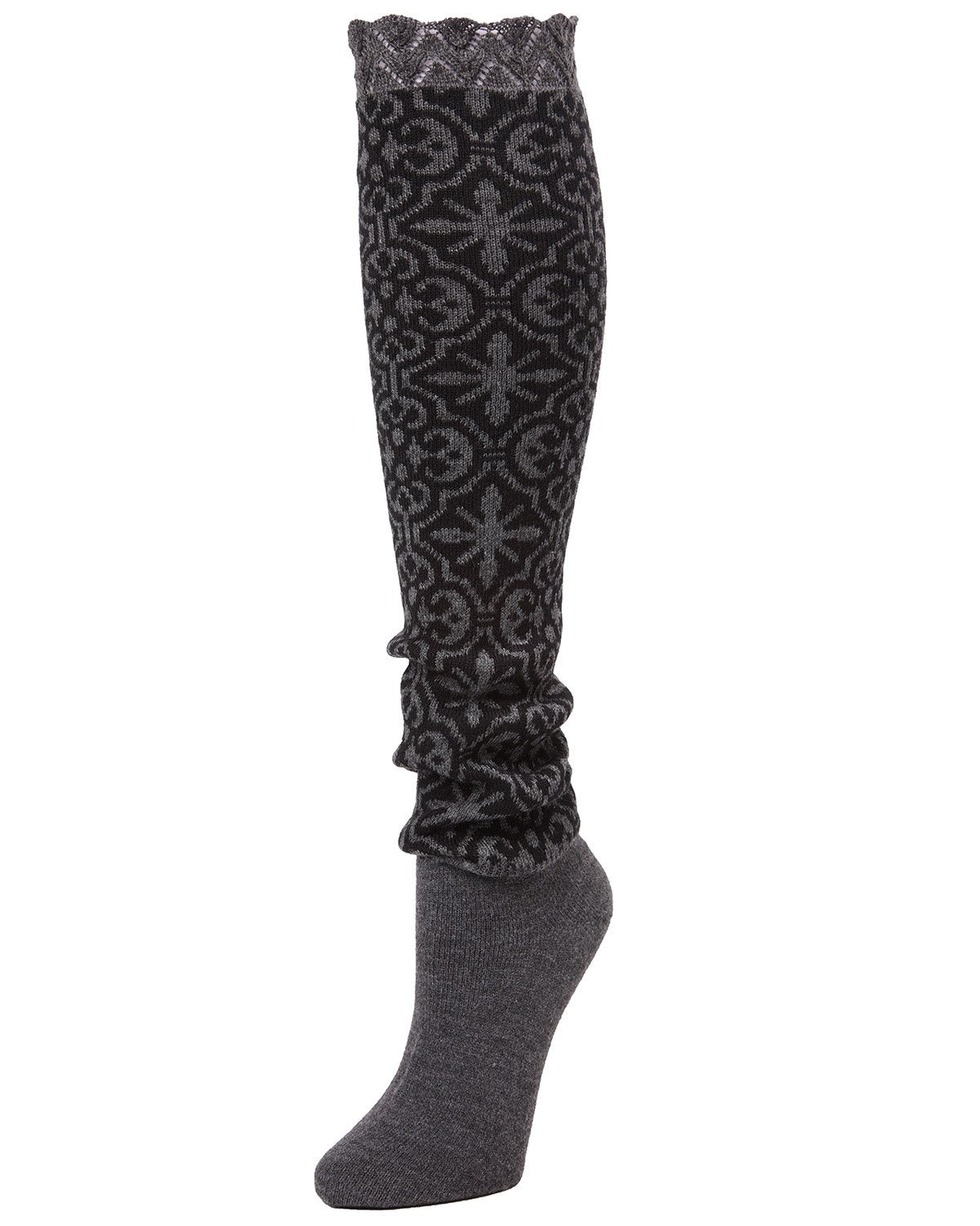 Chaleur Geometric Slouched Knee High Socks