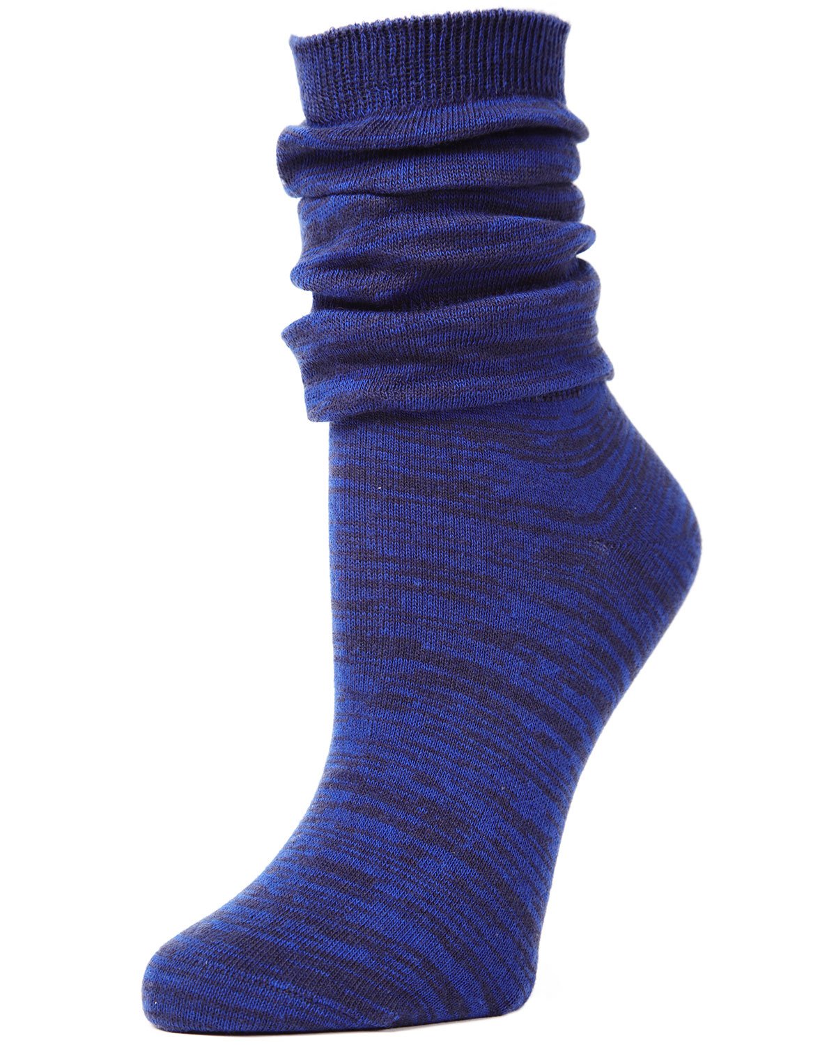 Joli Jeweltone Scrunched Cotton Blend Crew Socks