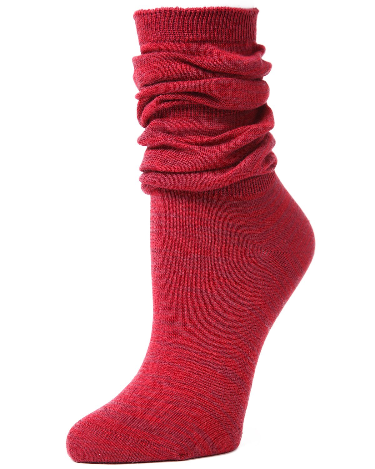 Joli Jeweltone Scrunched Cotton Blend Crew Socks