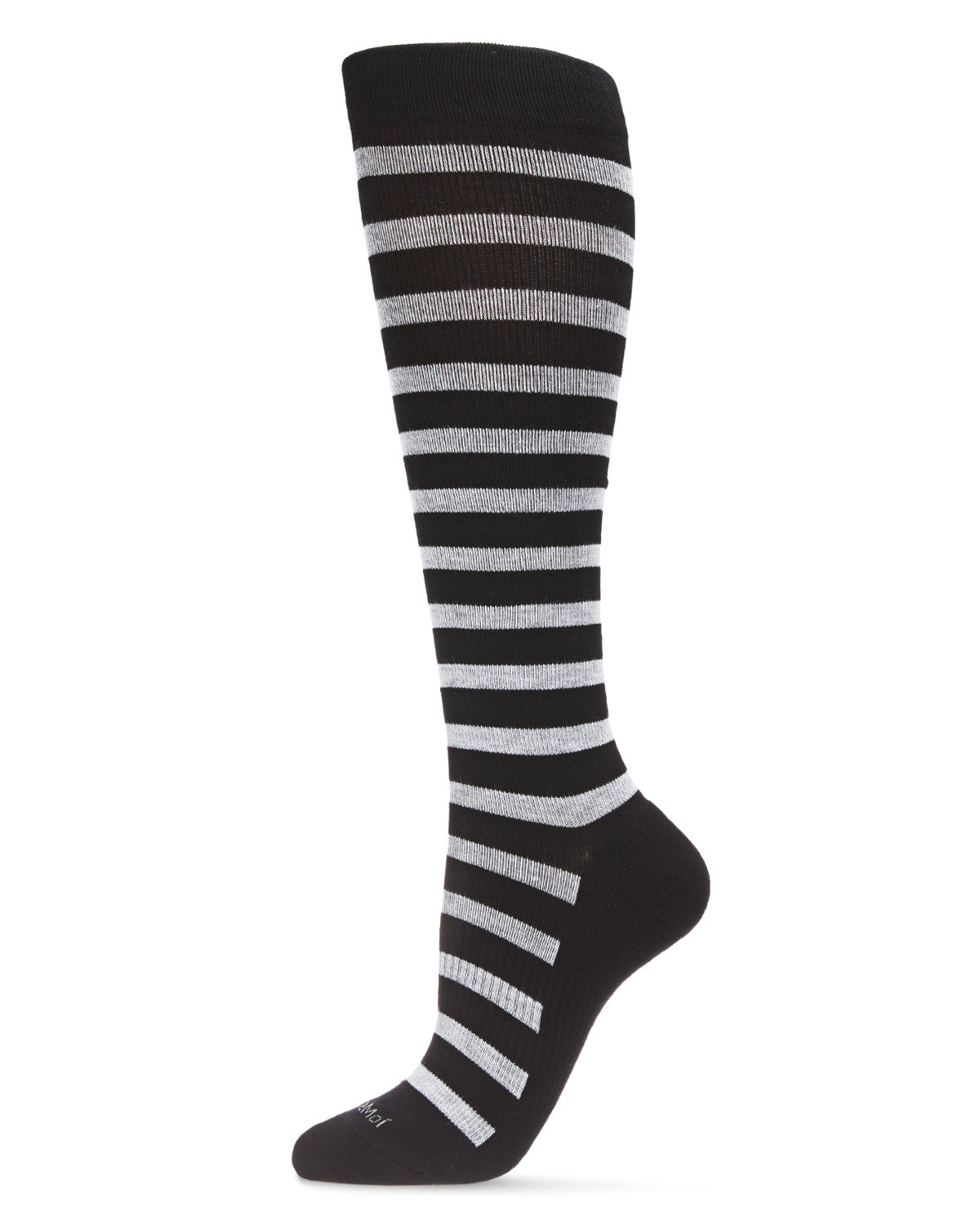 Women's Cabana Stripe Bamboo Blend 8-15mmHg Graduated Compression Socks