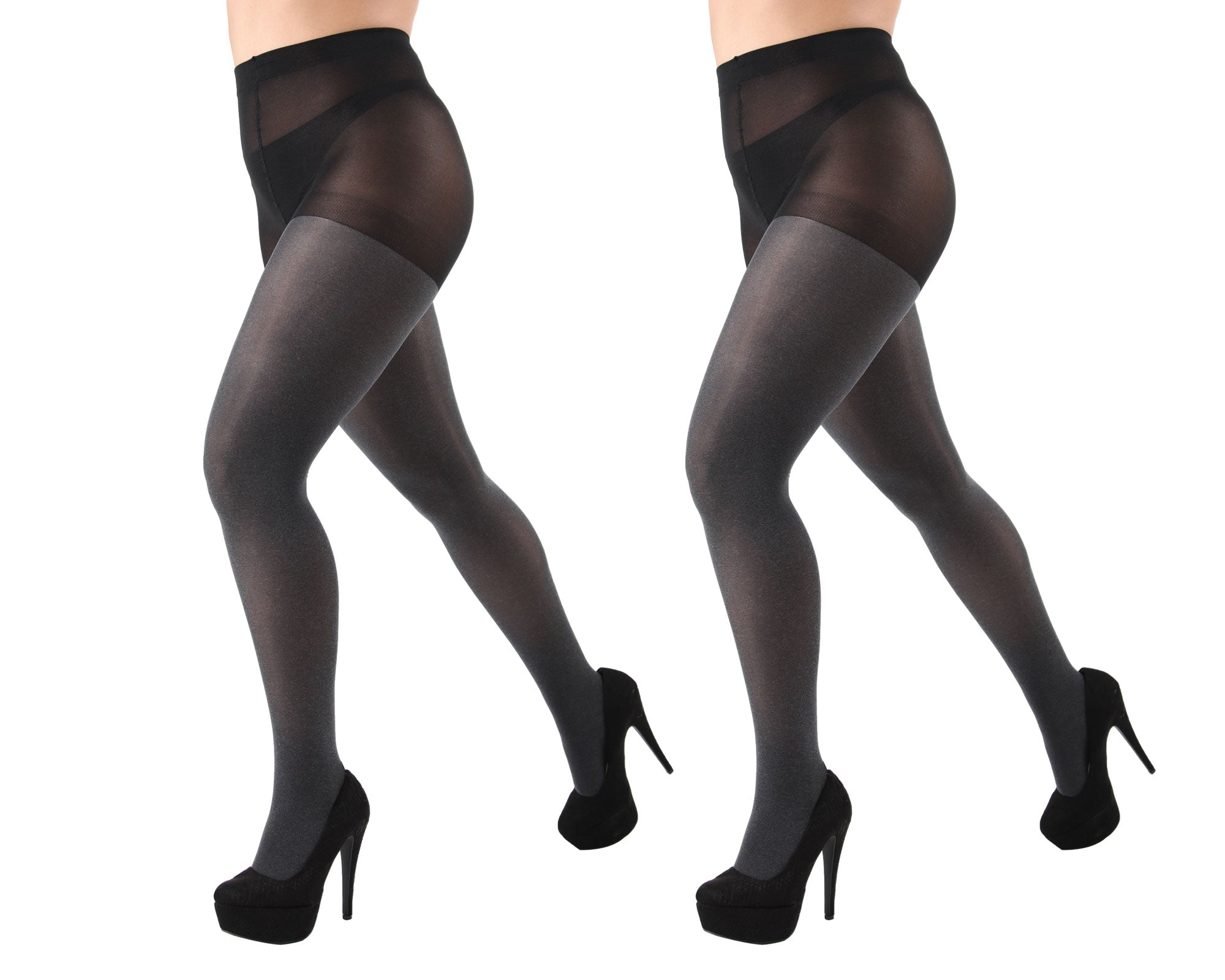 Heather/Heather Control Top Tights 2 Pack