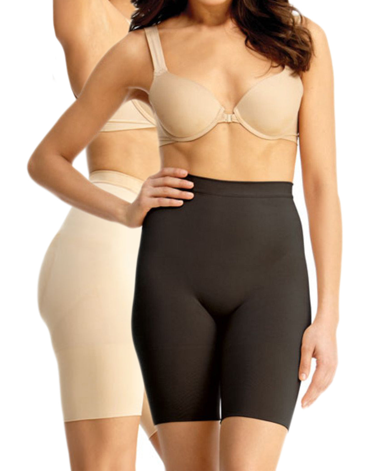 Women's 2 Pair Pack Extra High-Waist Bonded Thigh Shapers