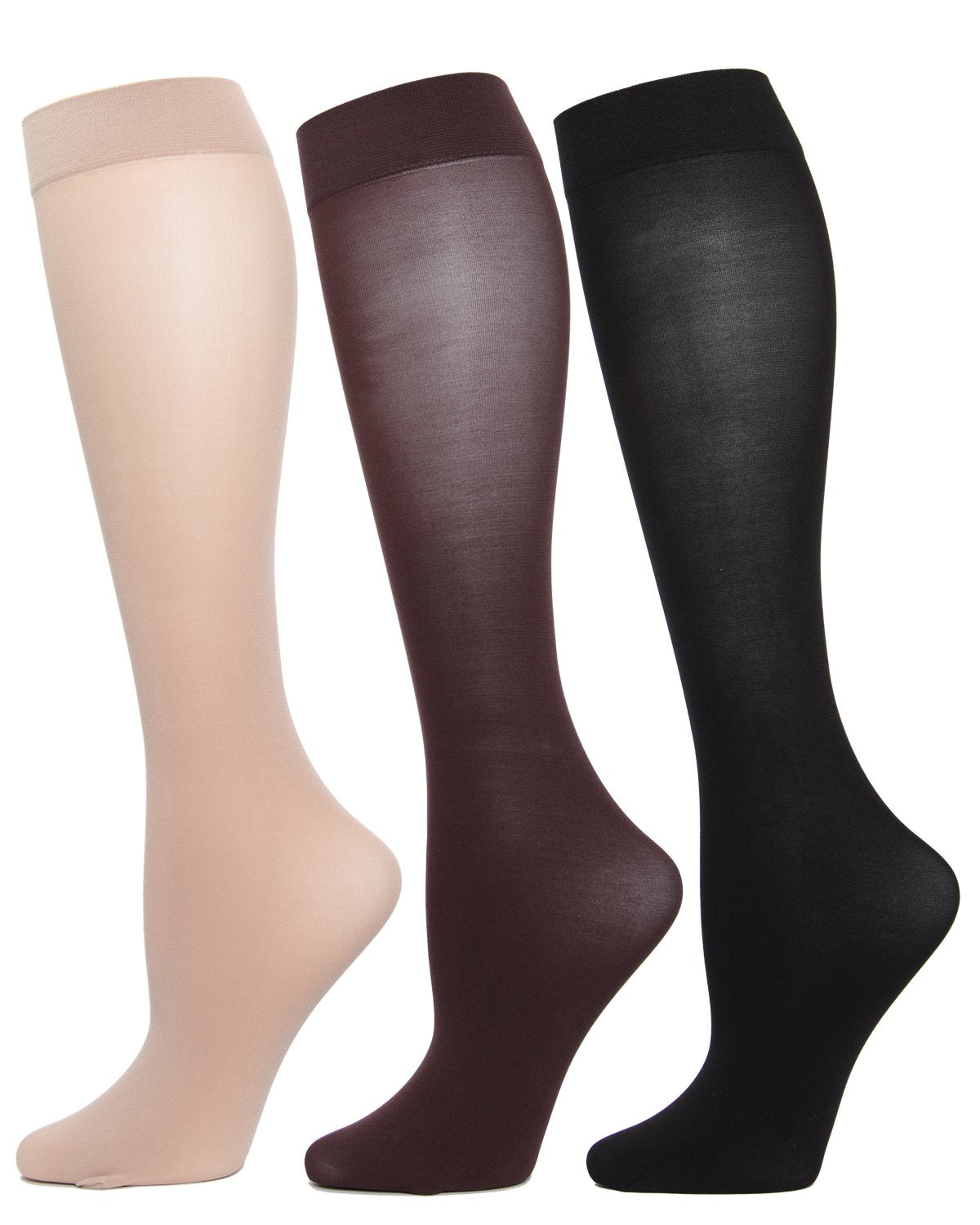 Solid Microfiber Trouser Socks 3 Pack