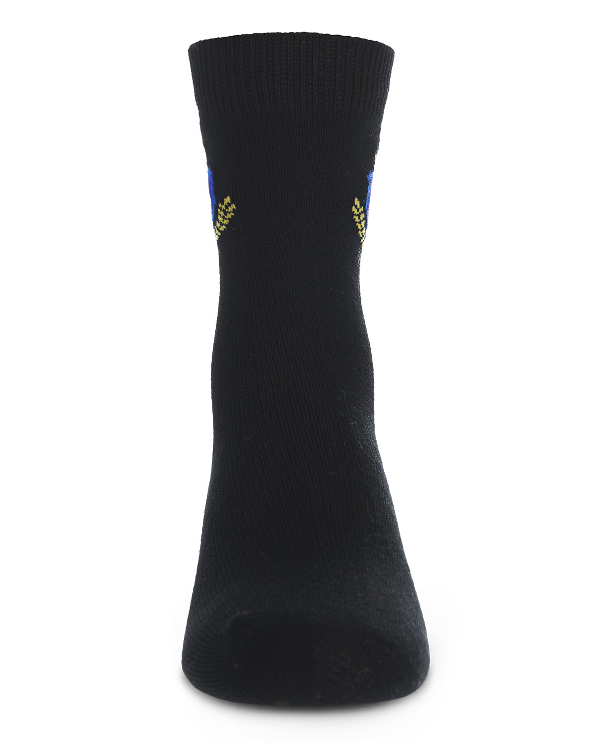 Boys Stitched M Crest Solid Color Dress Crew Socks