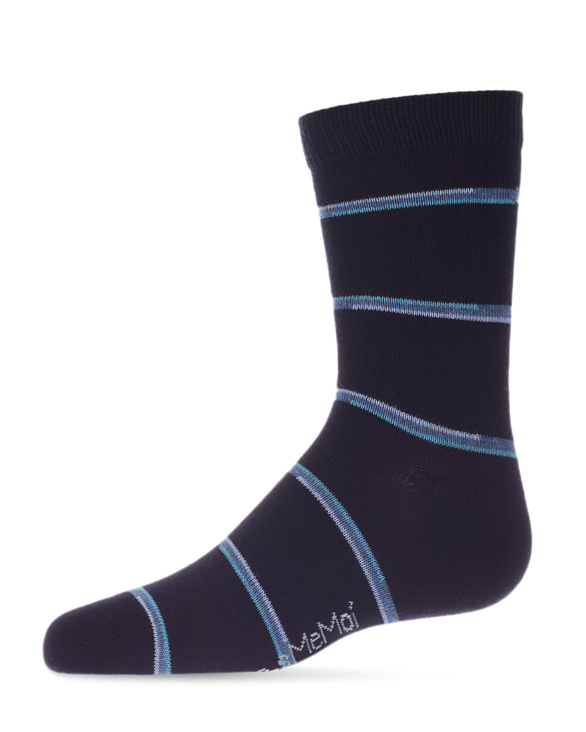 Spacedye Stripe Boys Cotton Blend Crew Sock