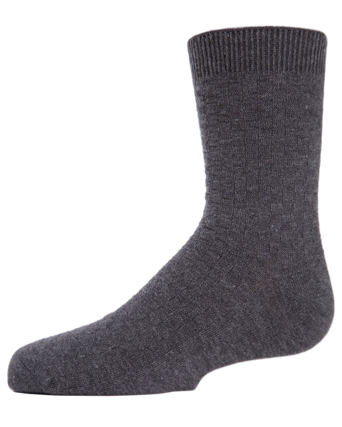 Boys' Basket Weave Mercerized Cotton Crew Socks