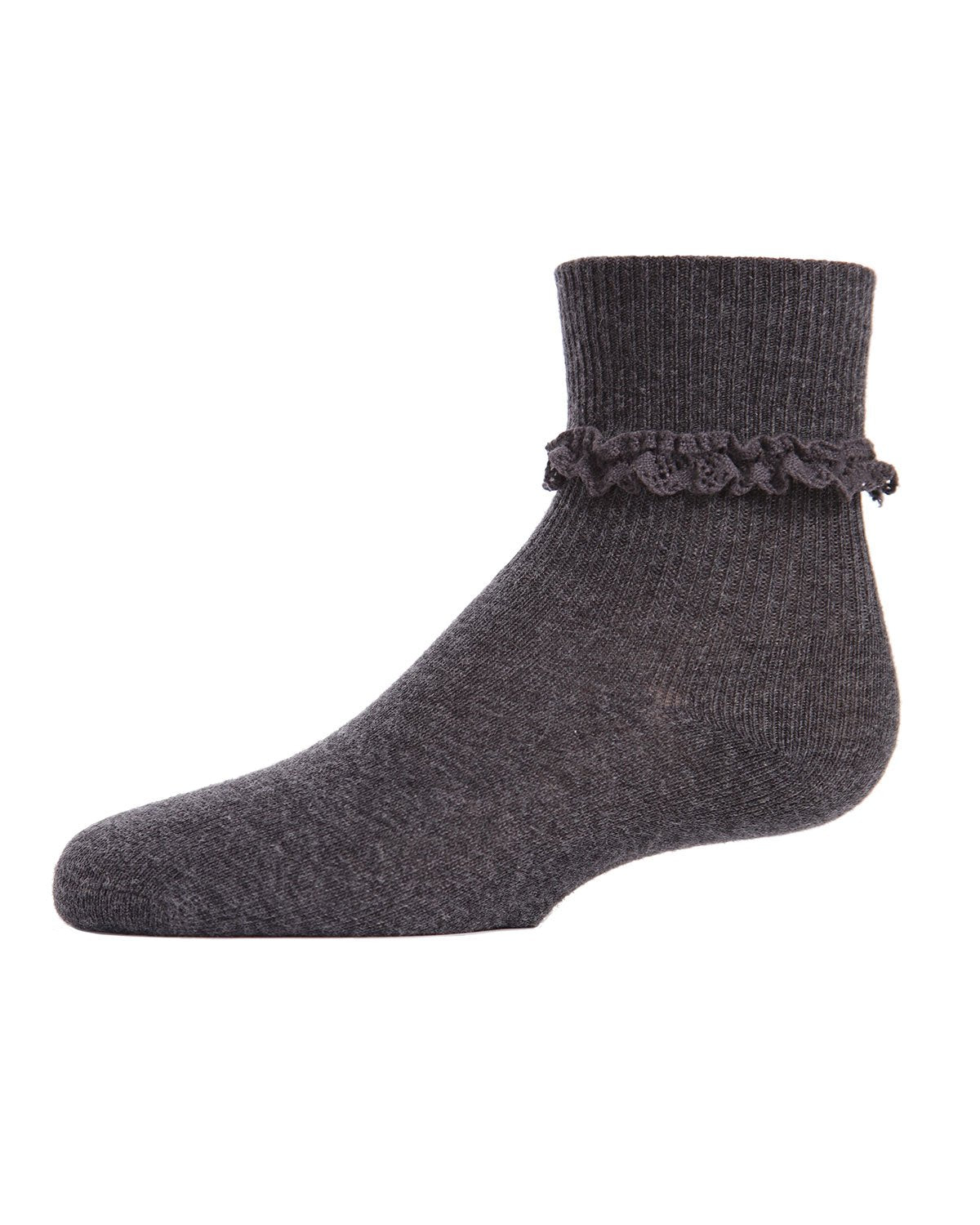 Girls' Ruffle Eyelet Cotton Blend Anklet Socks