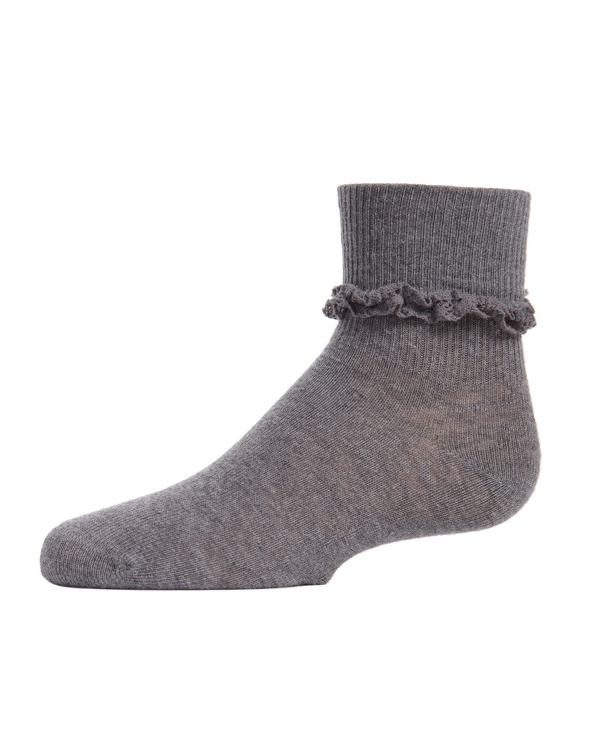 Girls' Ruffle Eyelet Cotton Blend Anklet Socks