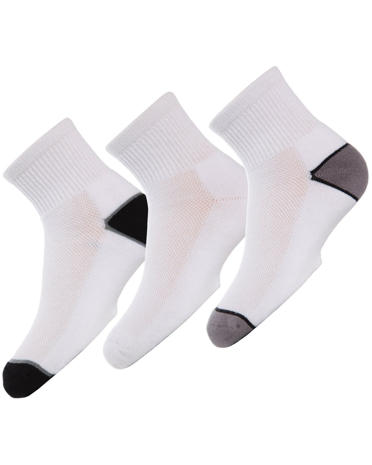 Unisex Quarter-Crew Kids Sport Socks 3-Pack