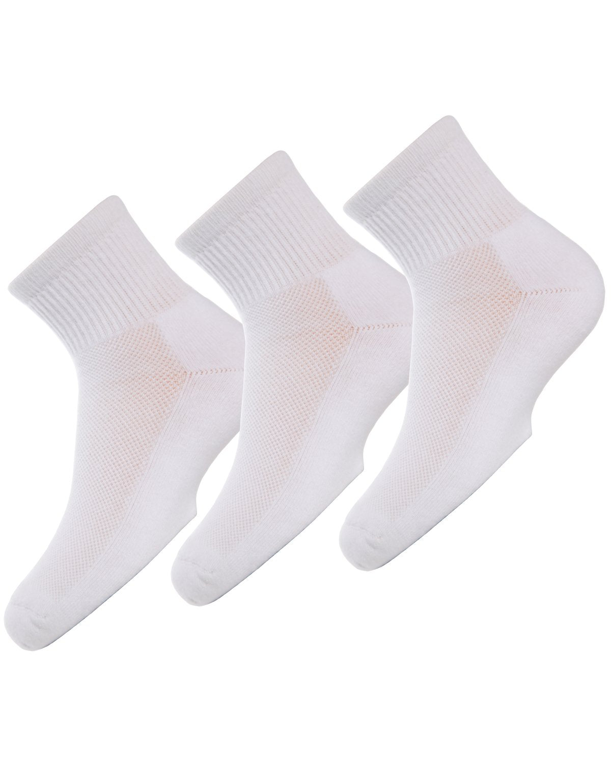 Unisex Quarter-Crew Kids Sport Socks 3-Pack