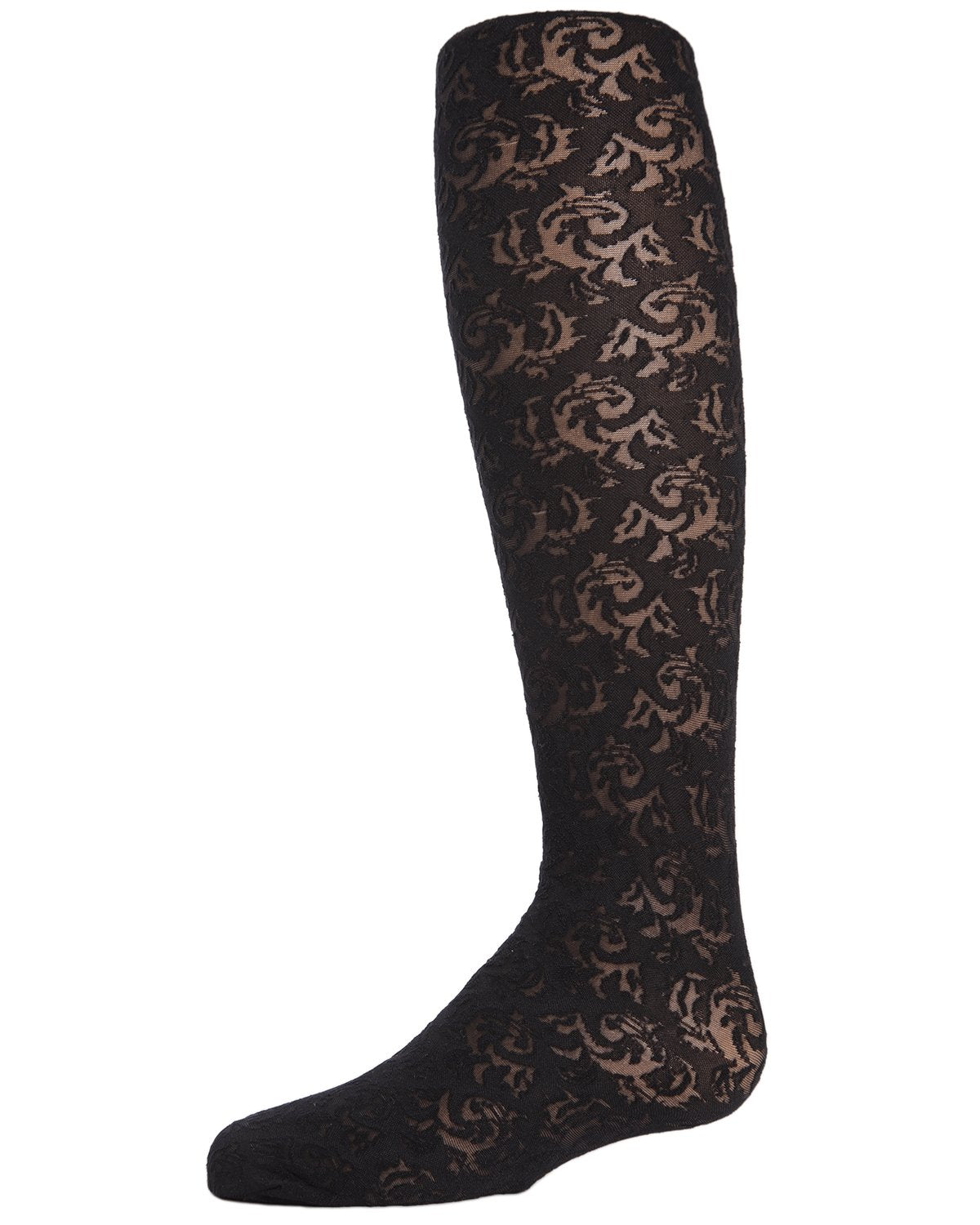 Girls' Sheer Vine Opaque Tights