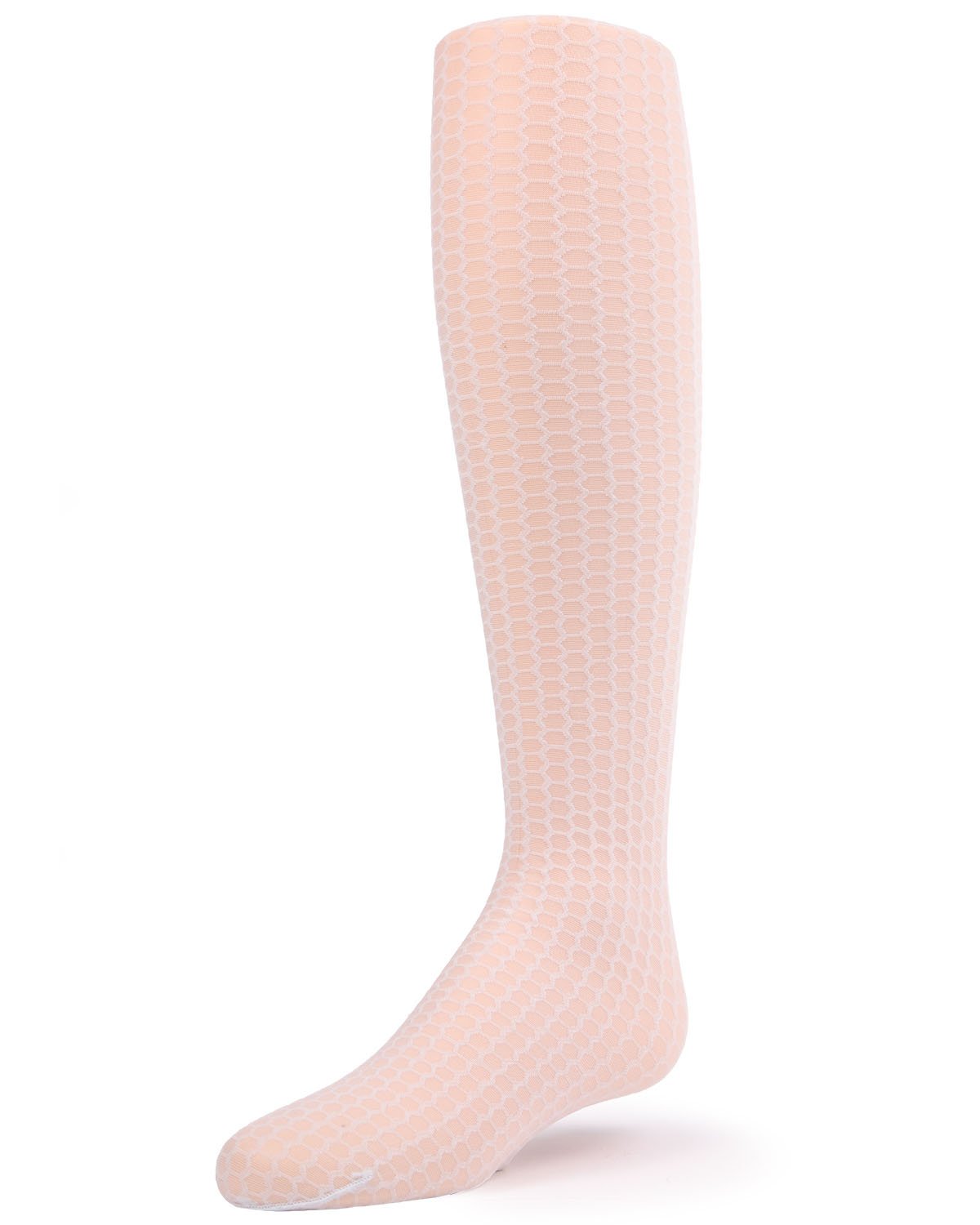 Girls' Honeycomb Knit Sheer Nylon Tights