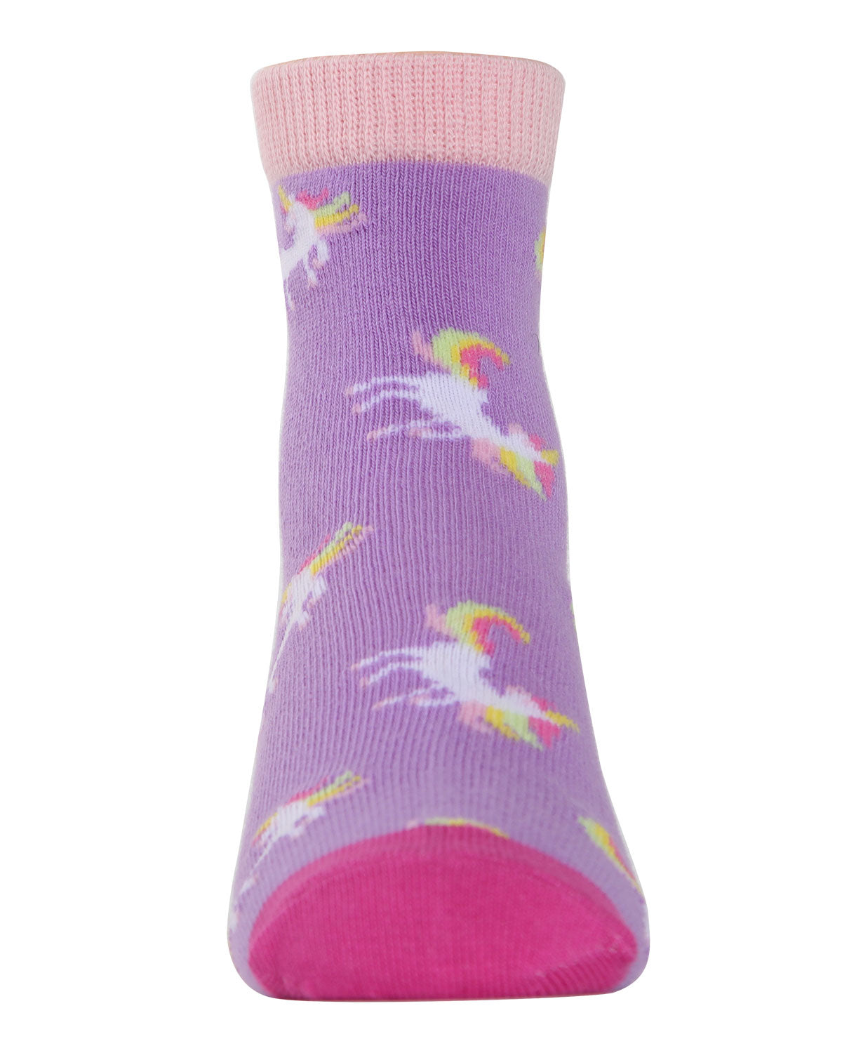 Unicorn Girls Cotton Blend Ankle Socks 3-Pack