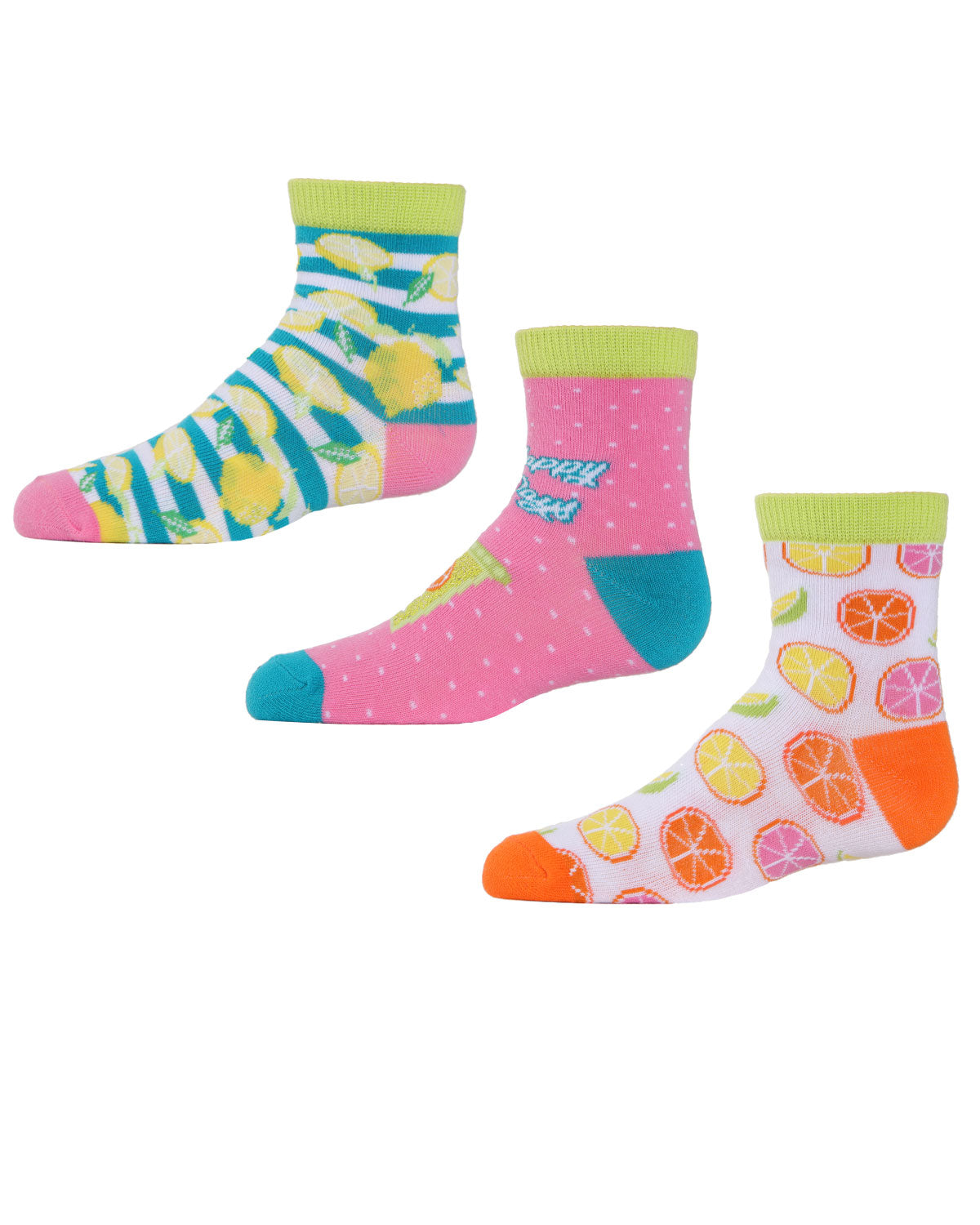 Lemon Squeezy Mid Cut Socks 3-Pack