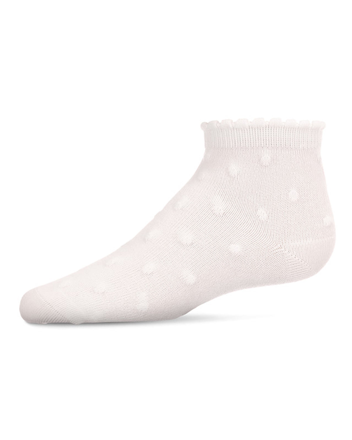 Cotton Blend Swiss Dot Anklet Socks