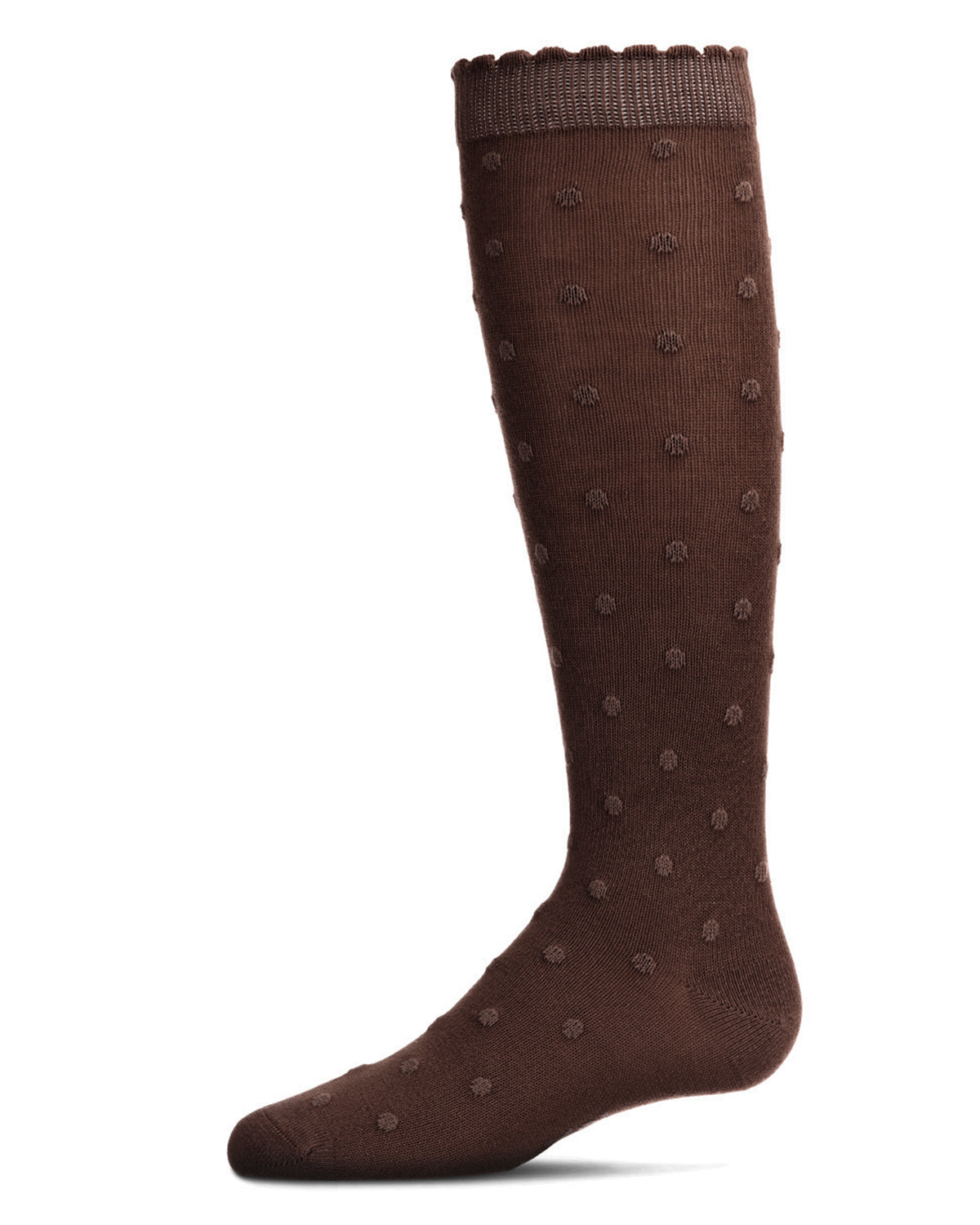 Cotton Blend Swiss Dot Knee High Socks