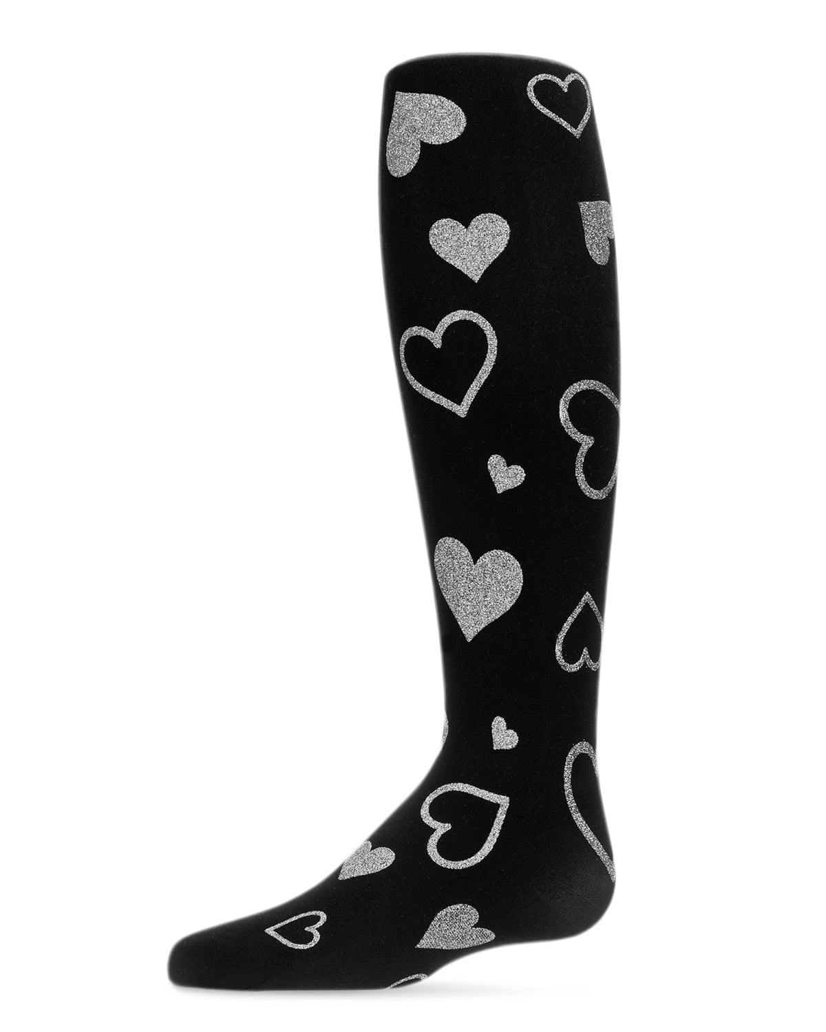 Sparkling Glitter Heart Tights