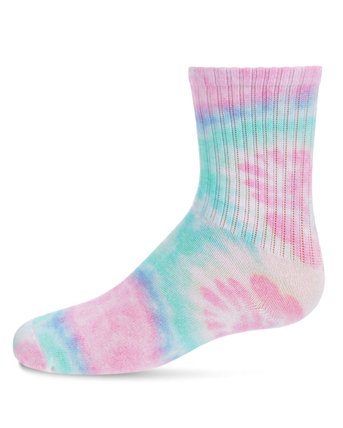 Pastel Tie Dye Cotton Blend Kids Crew Sock