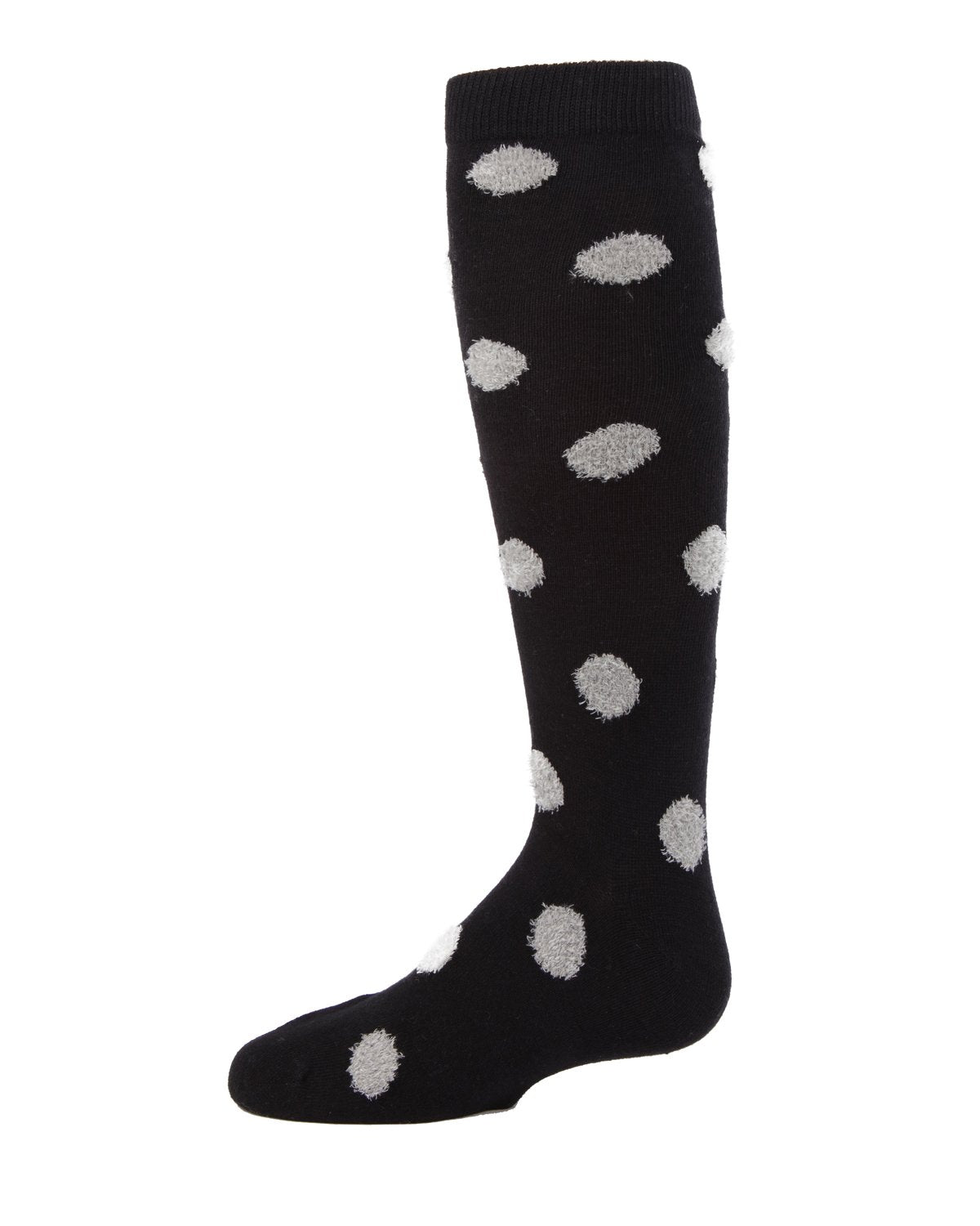 Fun & Fuzzy Girls Polka Dot Cotton Blend Knee Socks