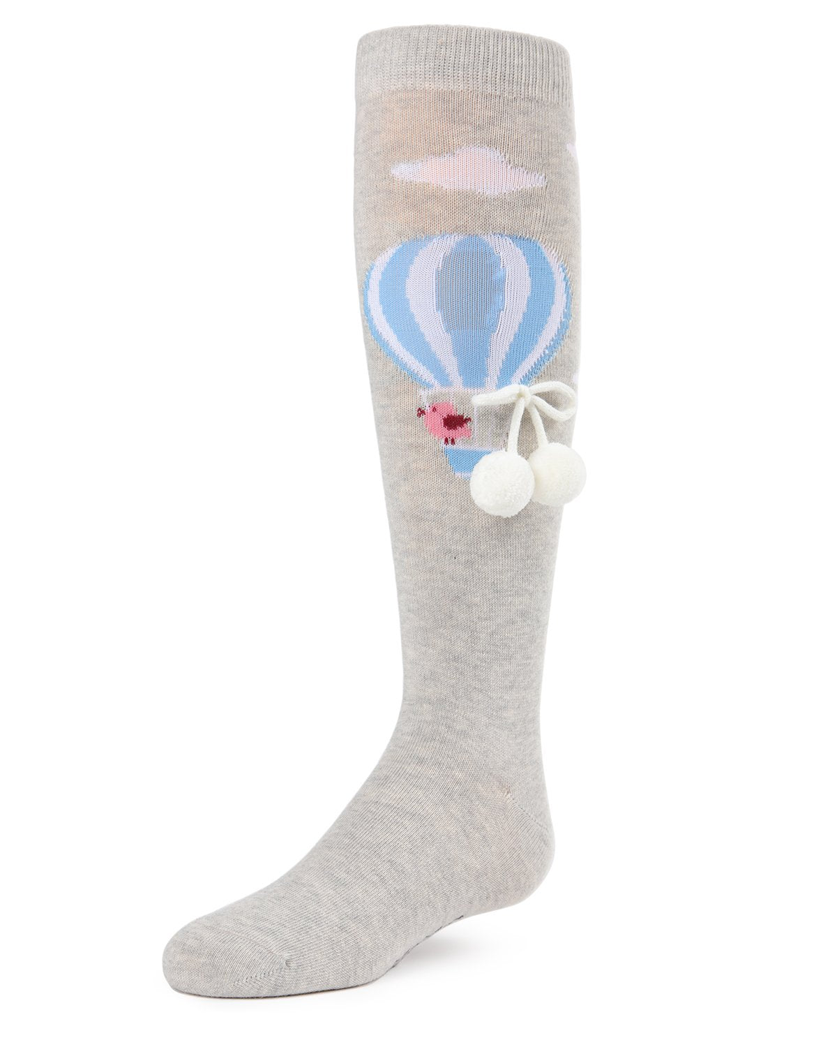 Sky's The Limit Girls Pom-Pom Knee Socks