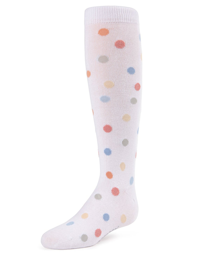 Polka Point Girls Cotton Blend Knee Socks