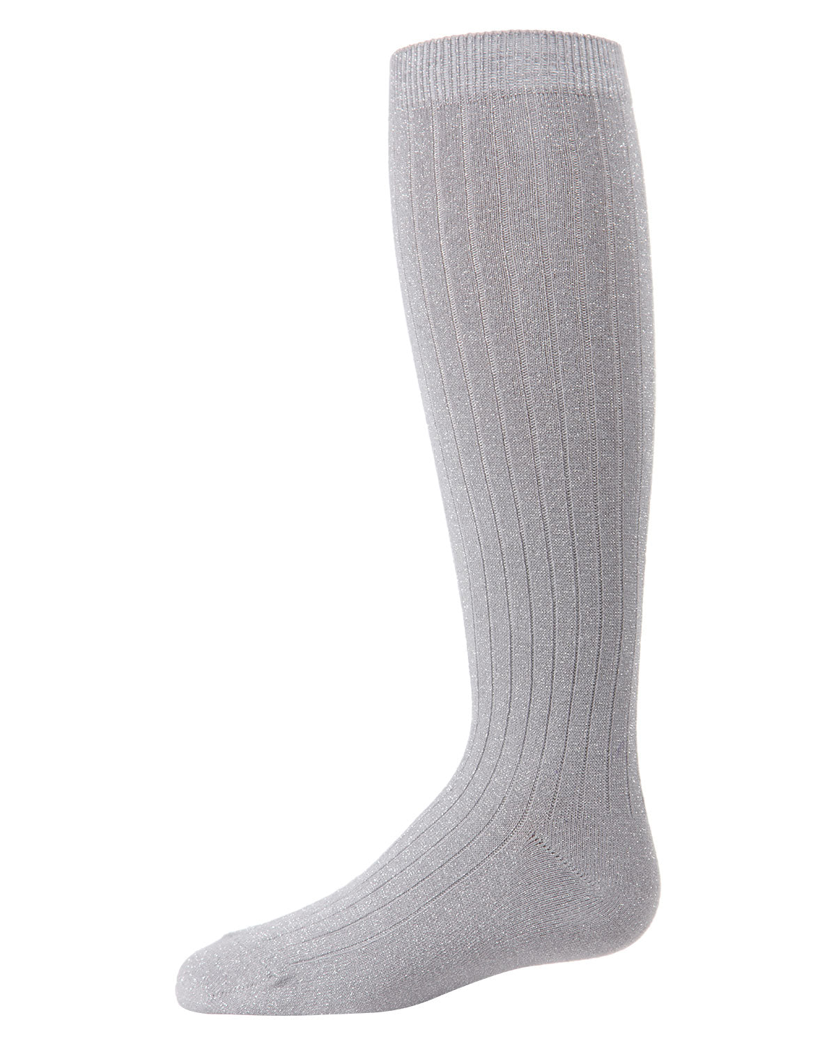 Girls' Ribbed Shimmer Knee-High Socks