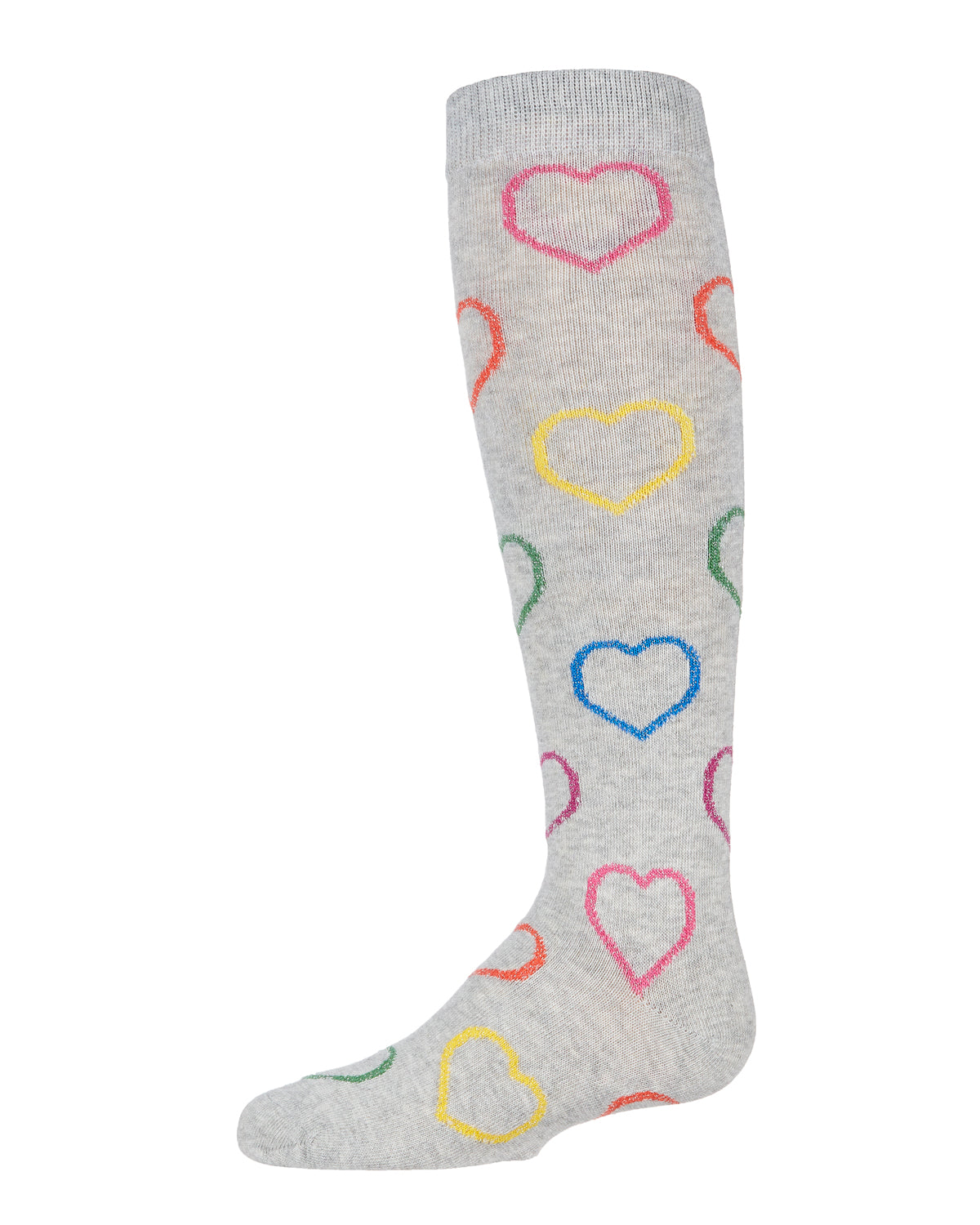 Dazzling Hearts Girls Cotton Blend Knee High Socks