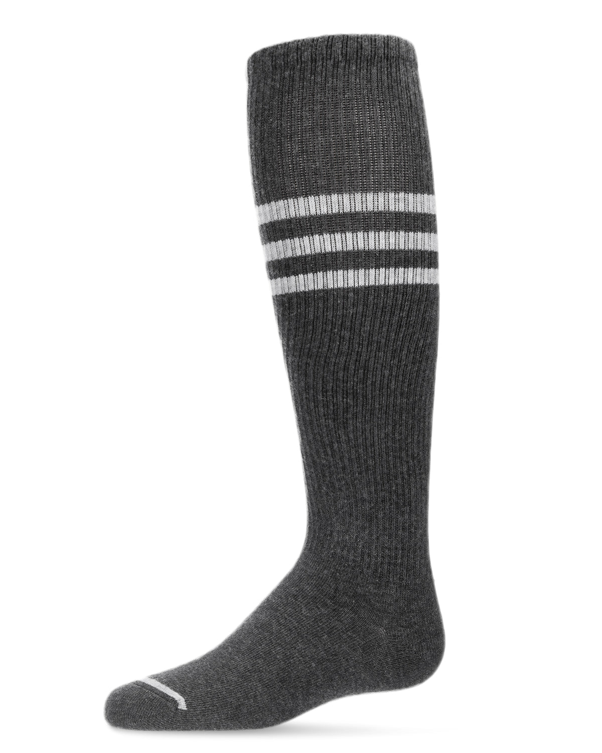 Thin Ribbed Sport Stripe Cotton Blend Knee High Socks