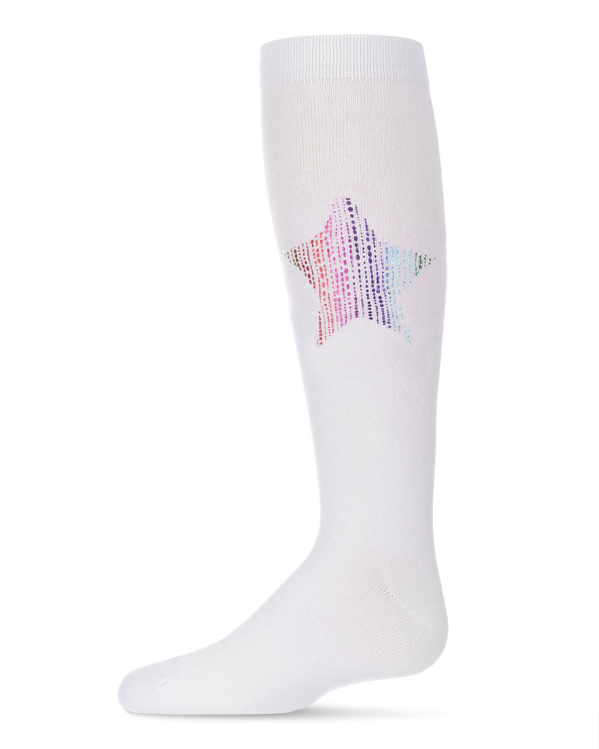 Metallic Star Cotton Blend Knee High Sock