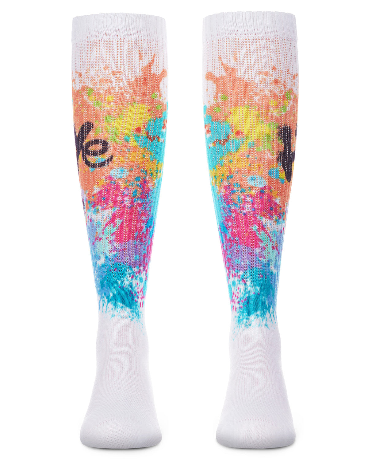 Hi-Bye Graffiti Cotton Blend Knee High Socks