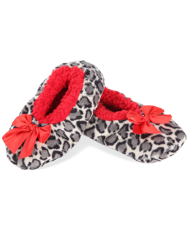 girls leopard slippers