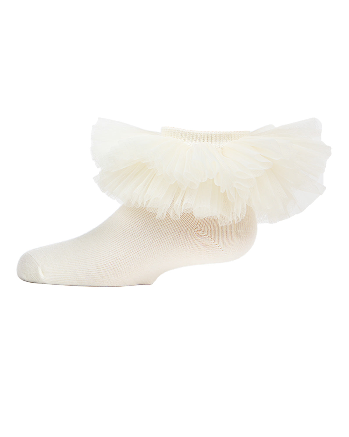 Girls' Oversized Tutu Ballerina Anklet Socks