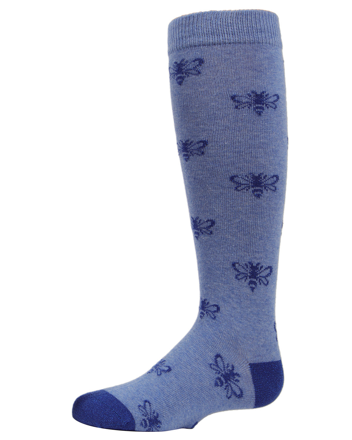 Girls' Busy Bee Glitter Cotton Knee High Socks