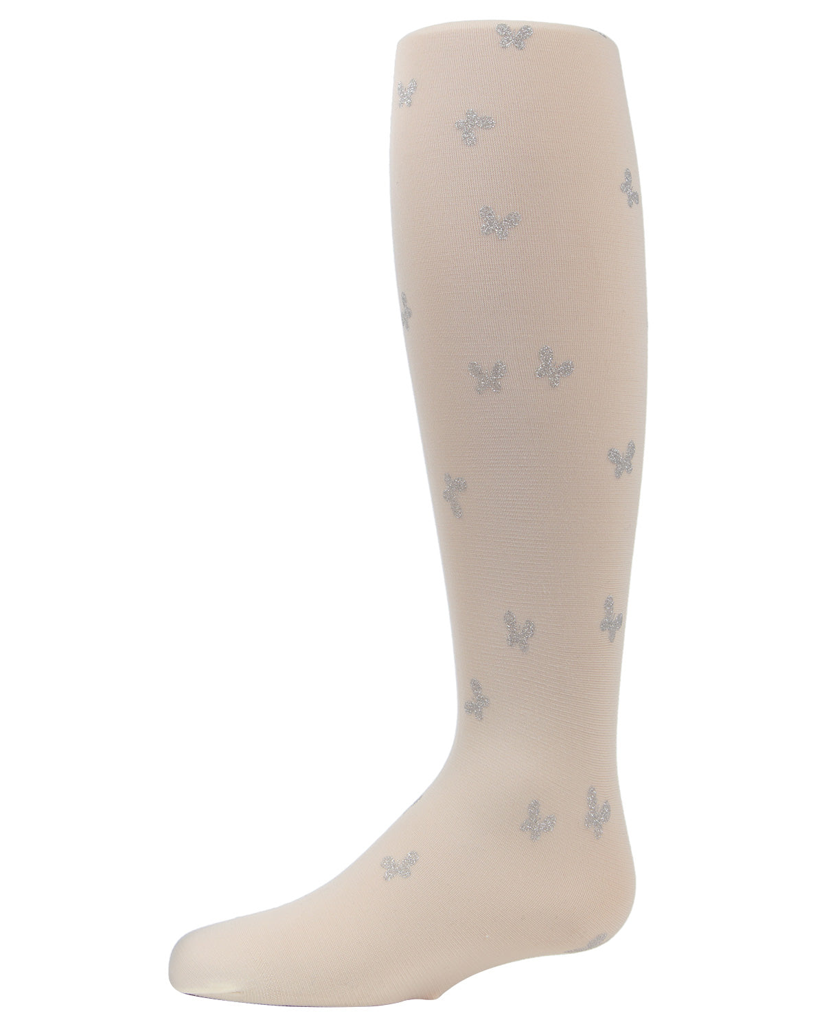 Girls' Glittering Butterfly Sheer Nylon Tights