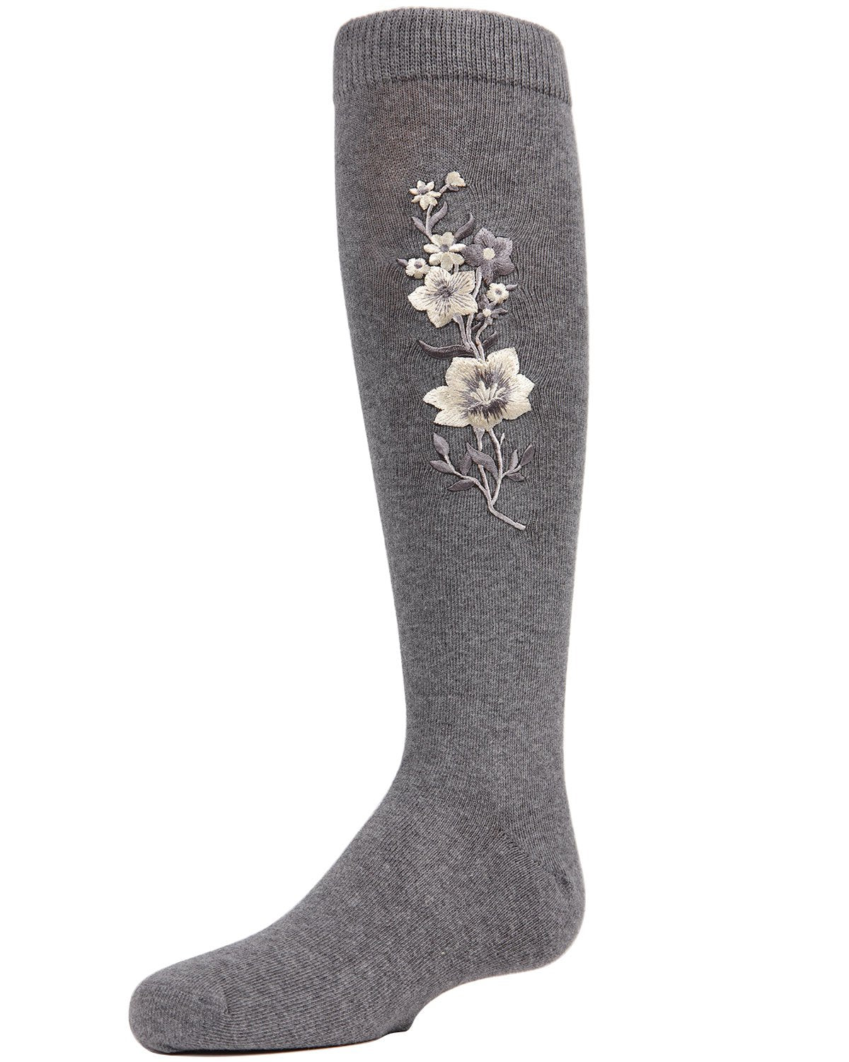 Girls' High Climbers Embroidered Floral Knee-High Socks