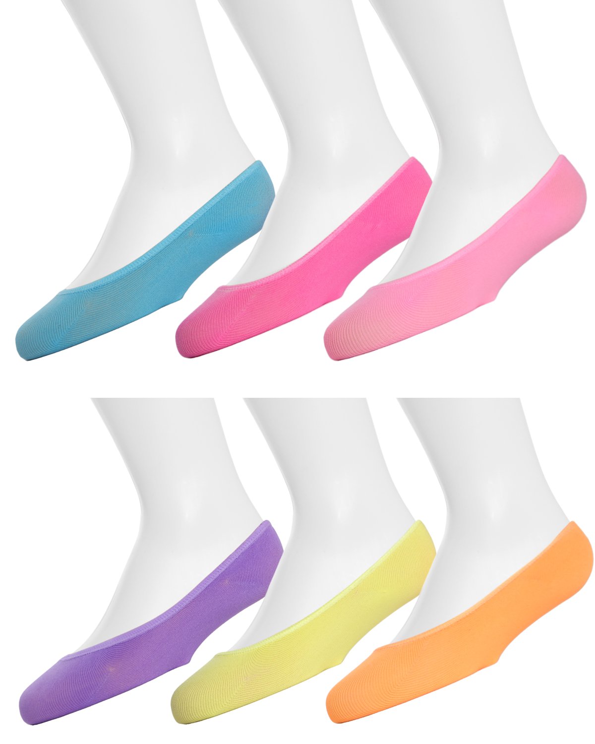 Girls Microfiber Liner Socks 6-Pack