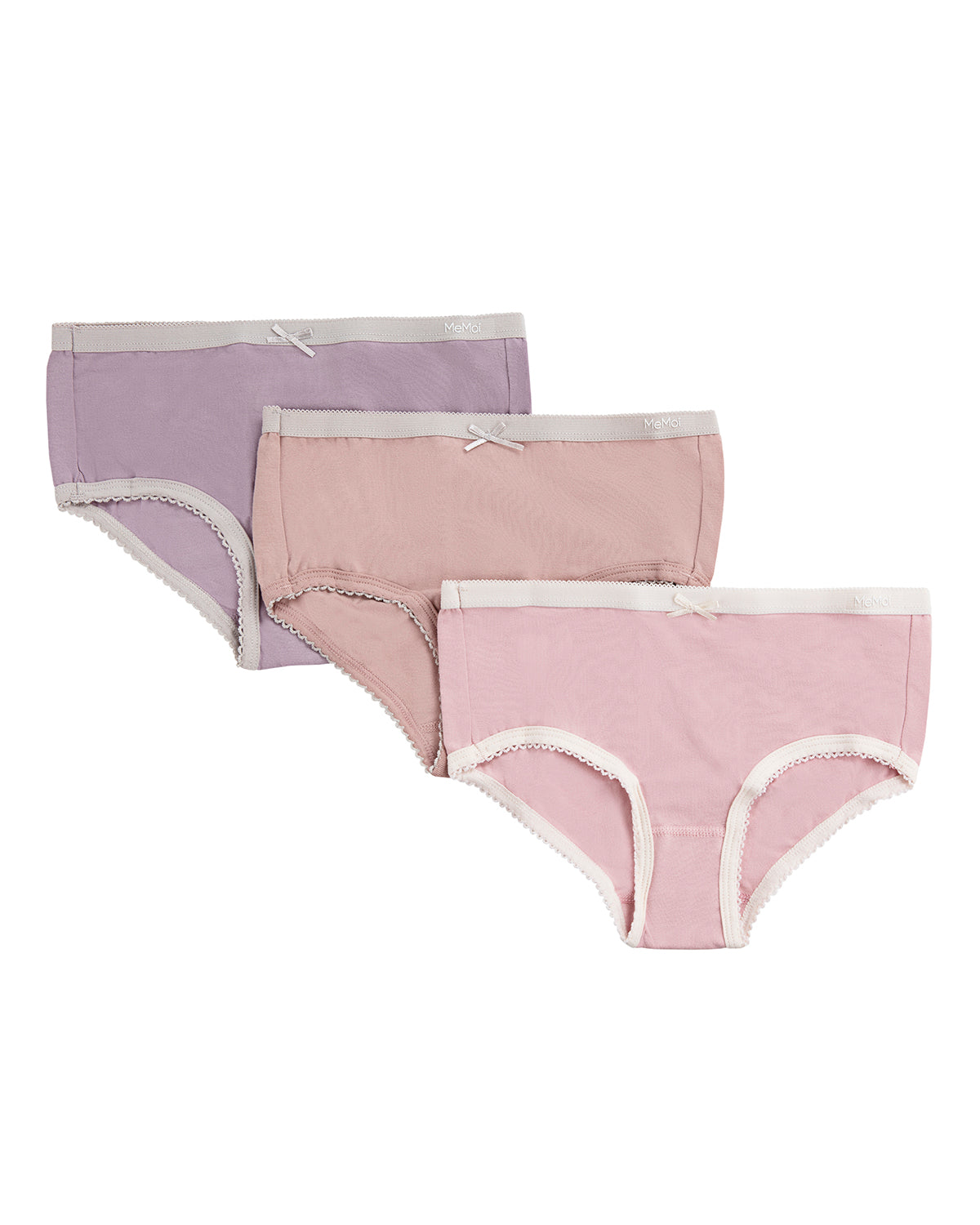 Girl’s Solid Cotton Briefs 3-Pack