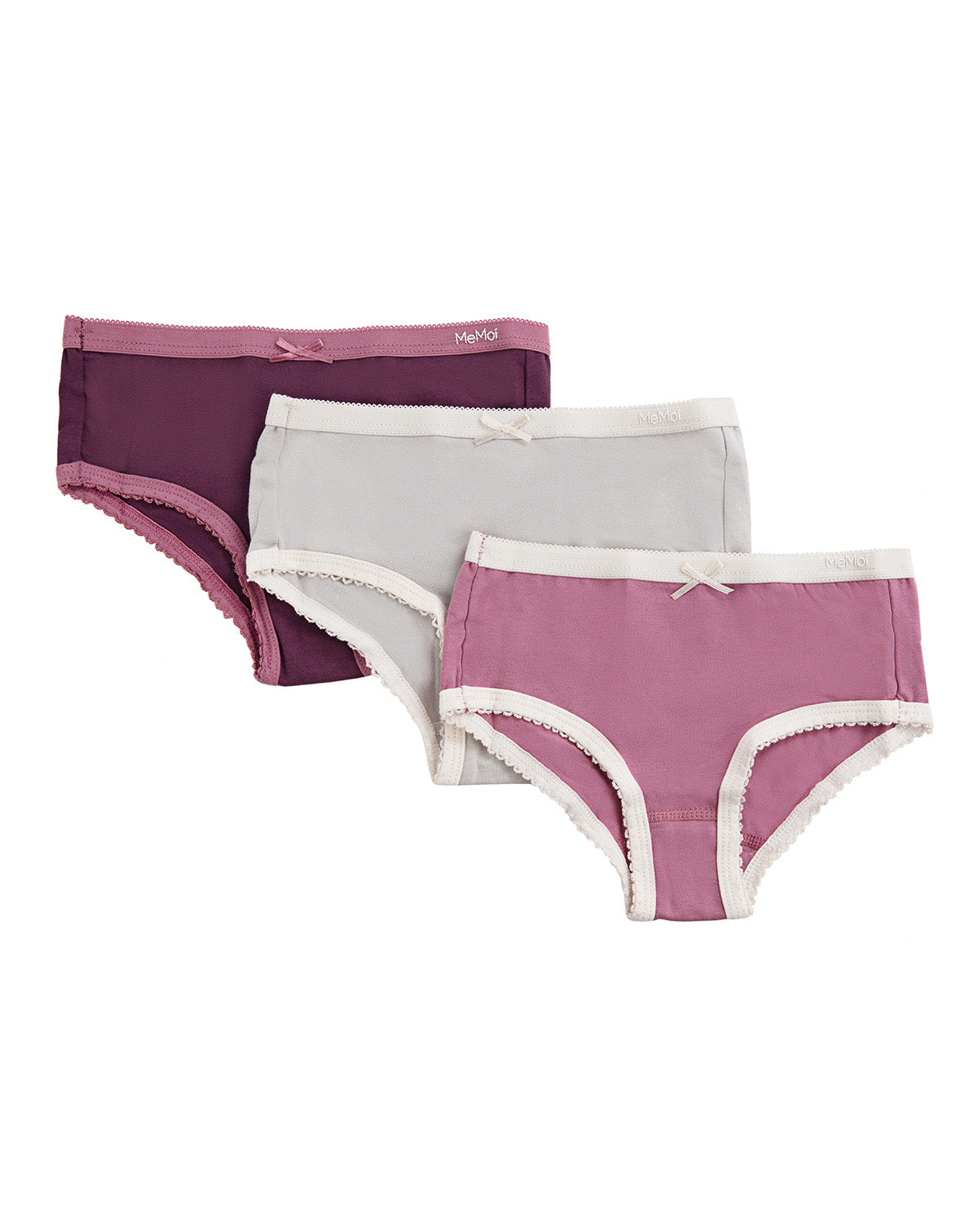 Girl’s Solid Cotton Briefs 3-Pack