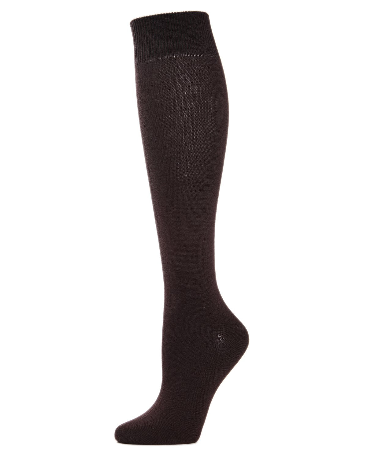 Bamboo Blend Solid Knit Knee High Socks