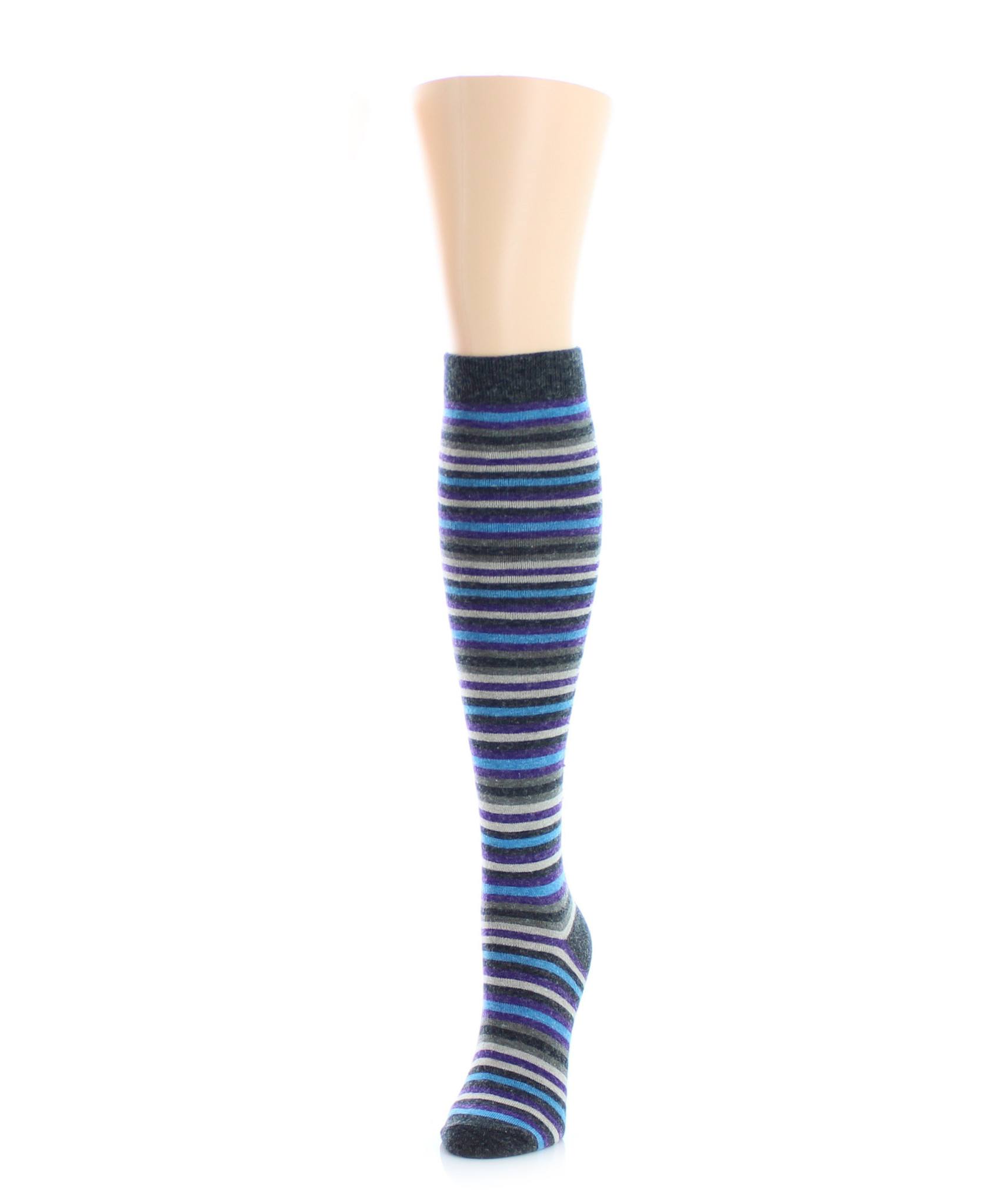 Stripe Out Wool Knee High Sock